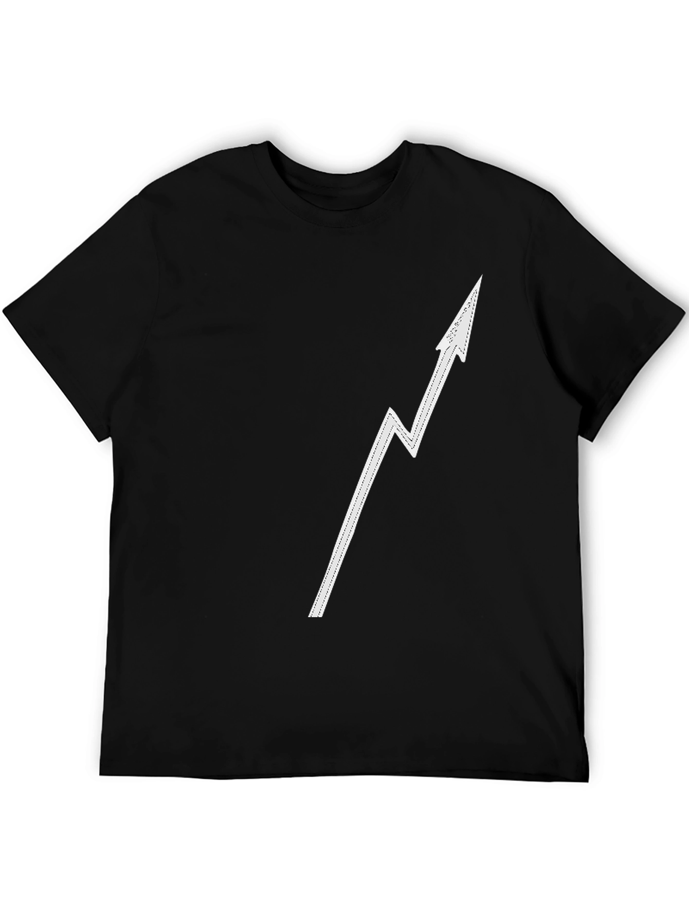 Modern Arrow Graphic Tee - Black Casual Shirt