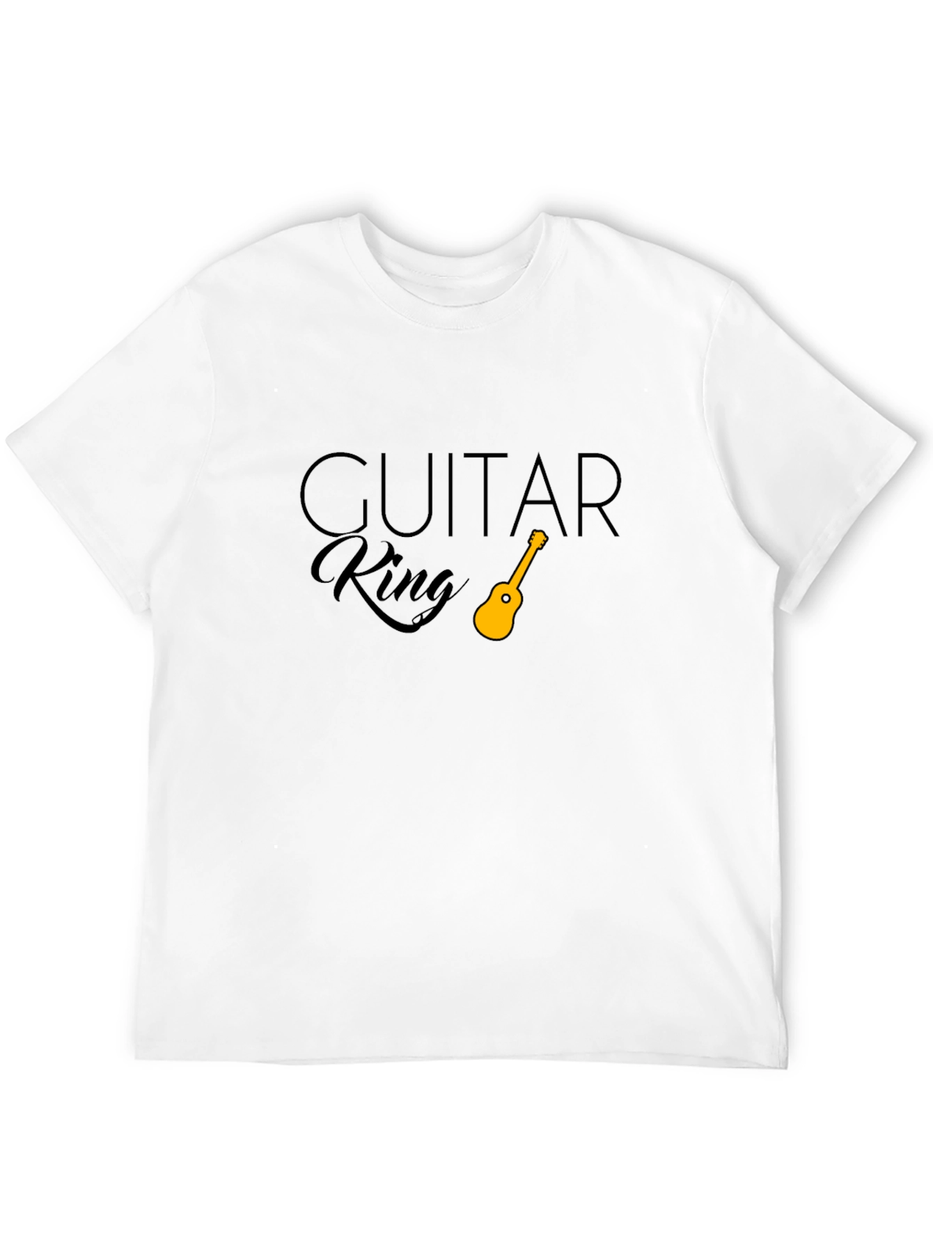 Guitar King Black T-Shirt - Music Lover Tee