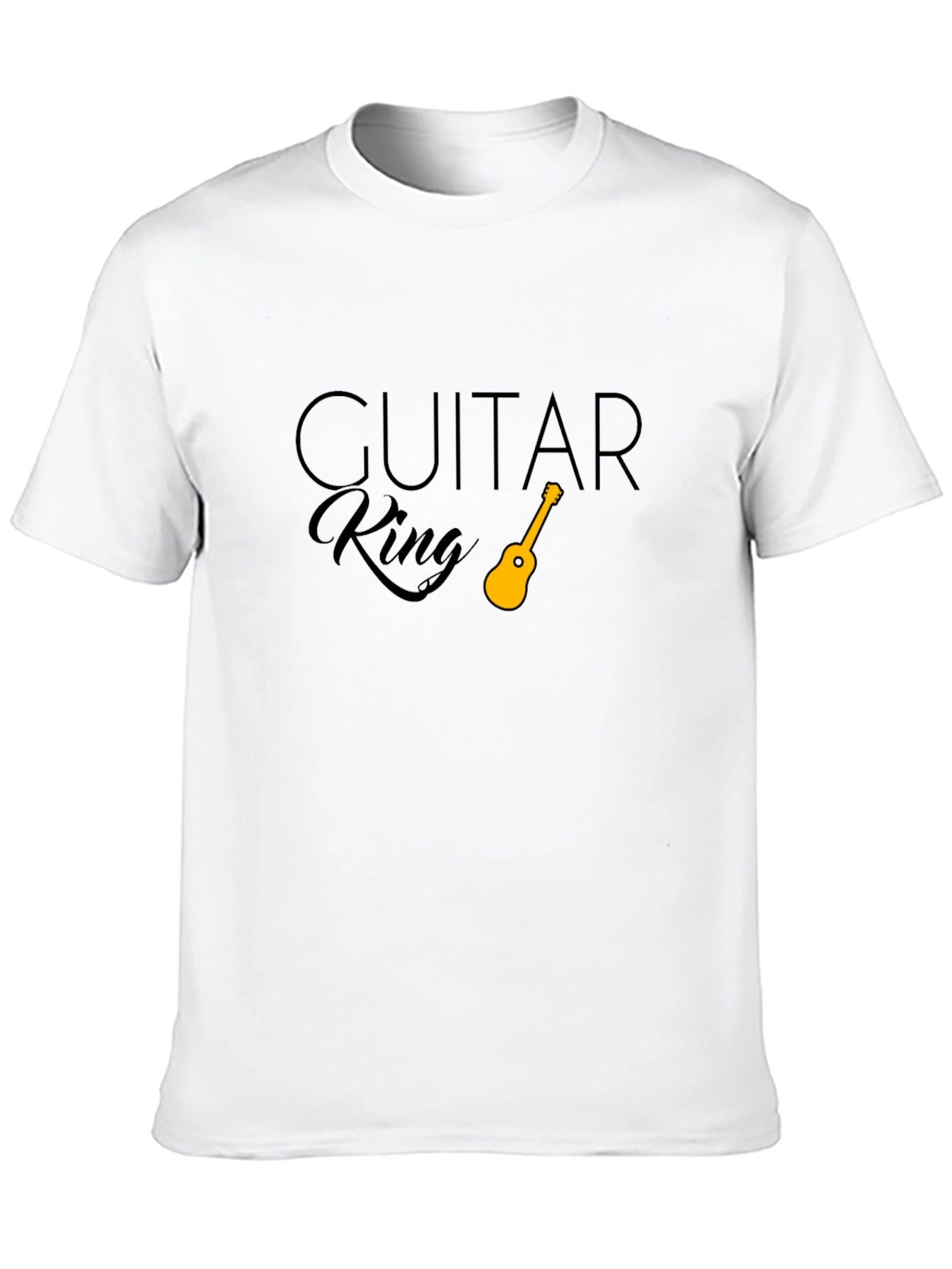 Guitar King Black T-Shirt - Music Lover Tee
