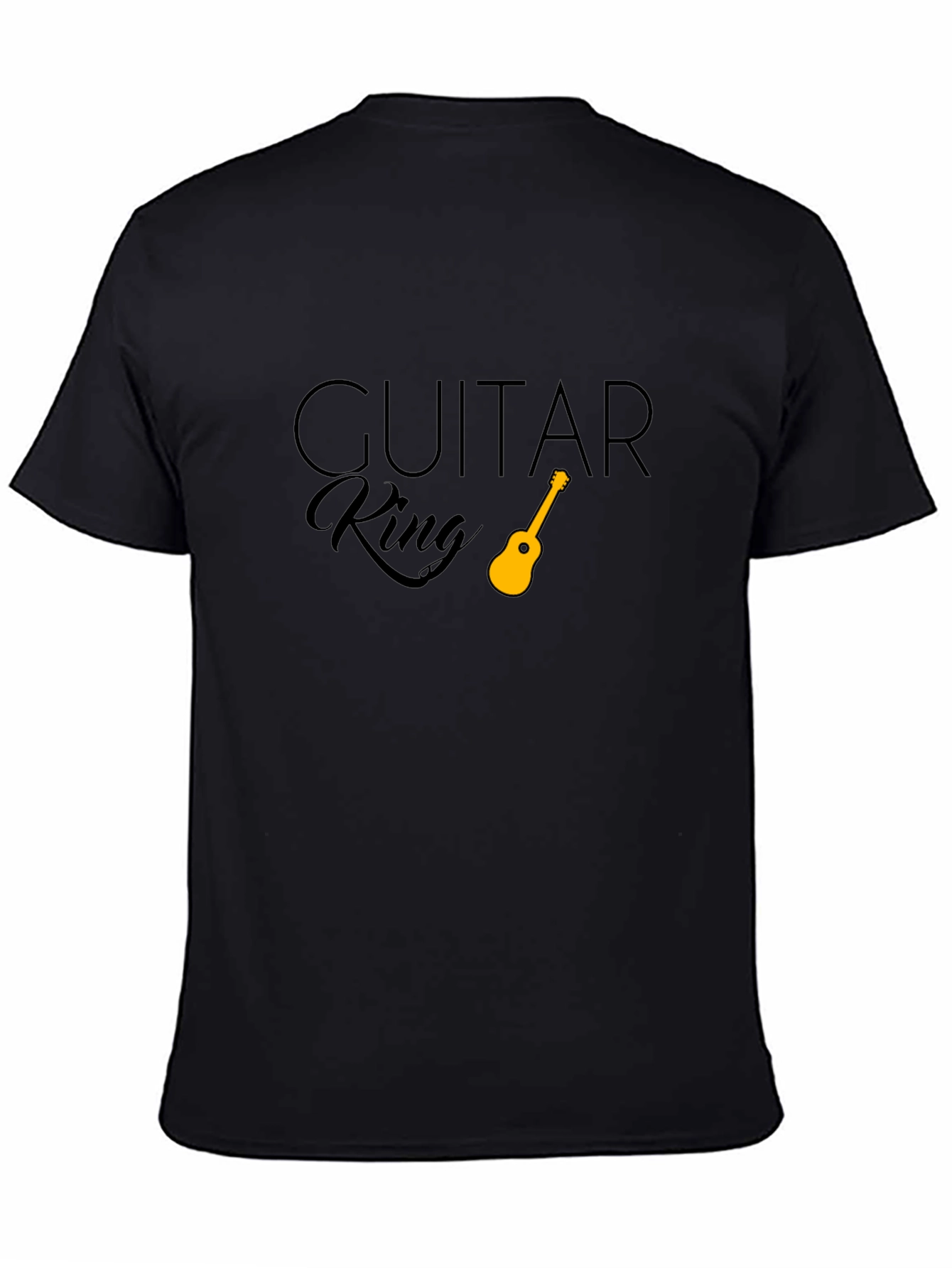 Guitar King Black T-Shirt - Music Lover Tee