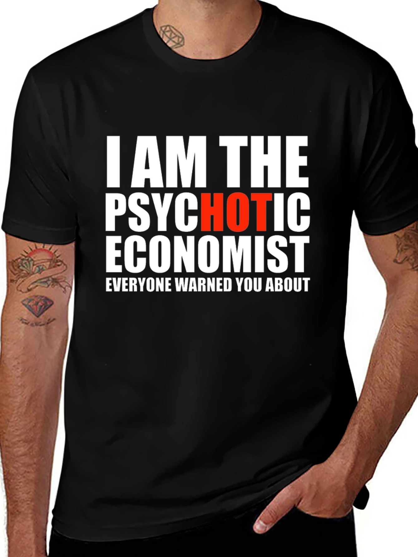 Psychotic Economist Graphic Tee - Bold Statement Shirt