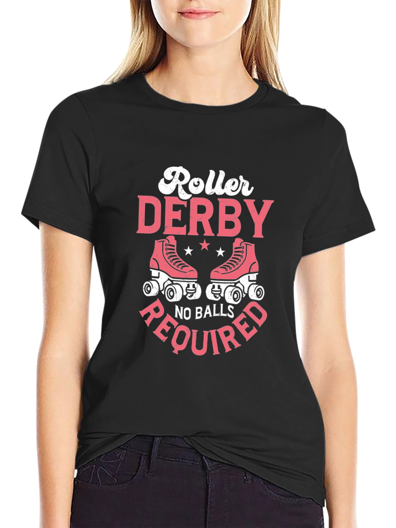 Roller Derby No Balls Required Graphic Tee