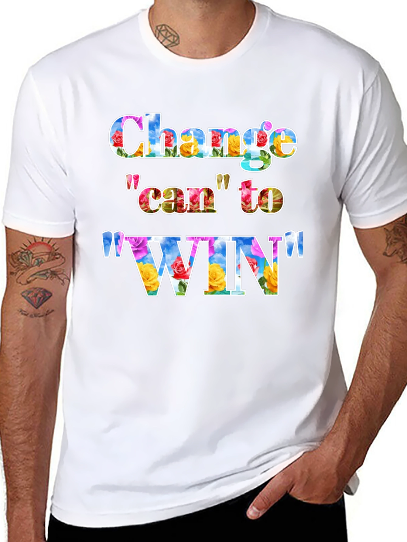 Change can to WIN Graphic T-Shirt