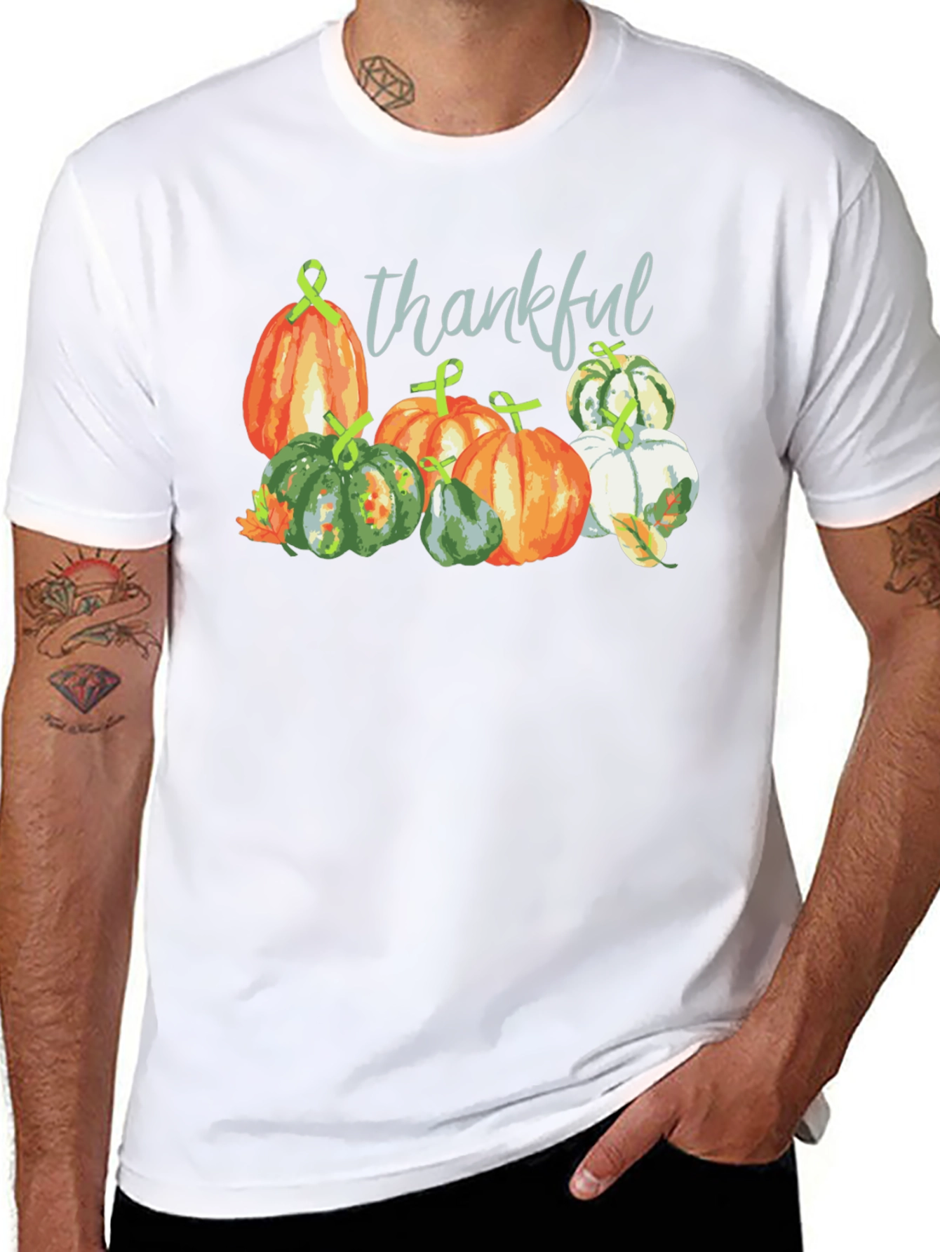 Thankful Pumpkin Patch Black T-Shirt Fall Season Tee