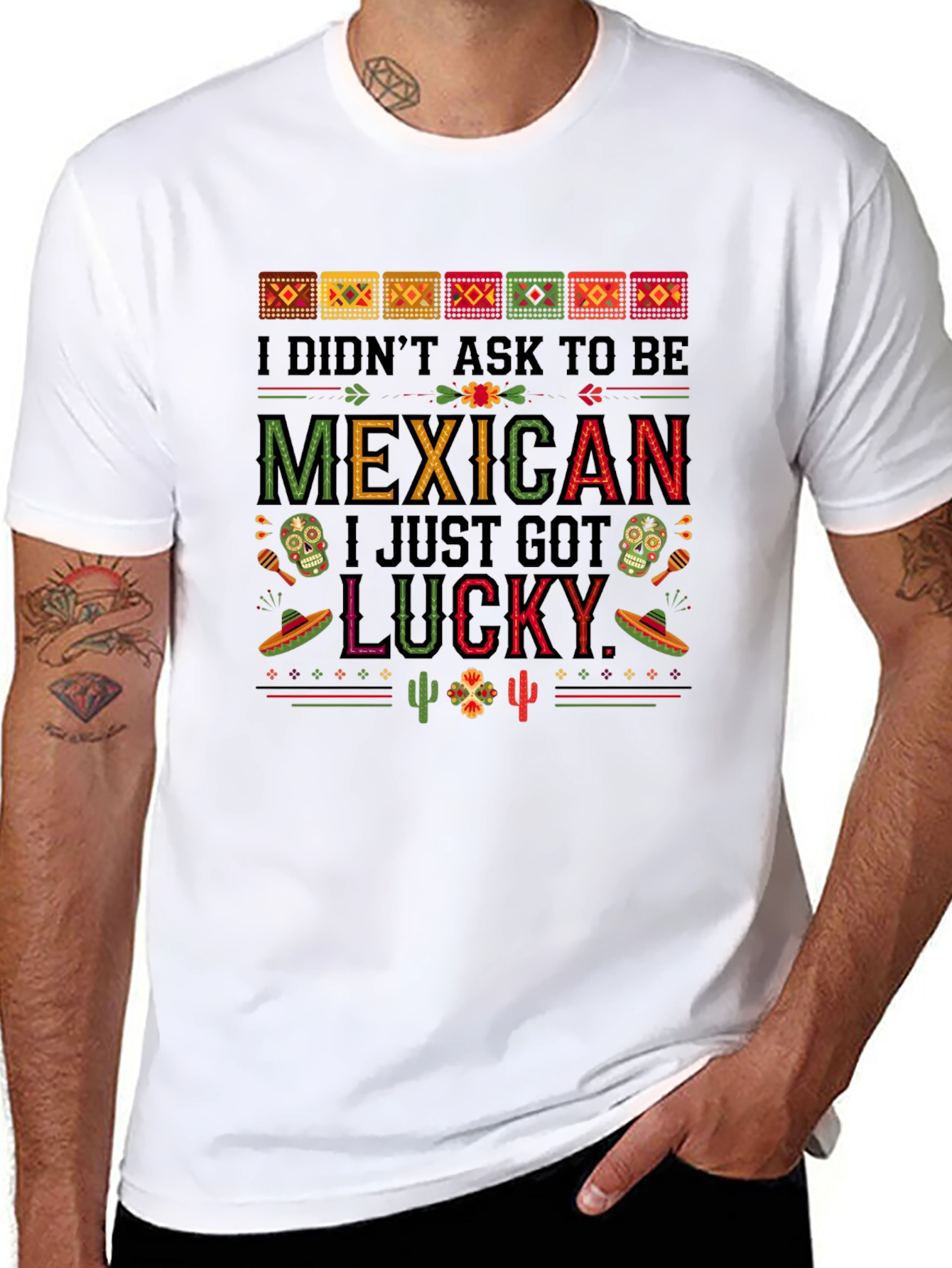 I Didnt Ask to Be Mexican Graphic Tee