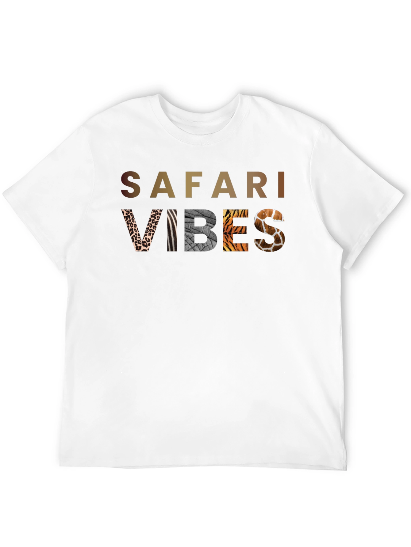 Safari Vibes Graphic T-Shirt - Stylish Animal Print Tee