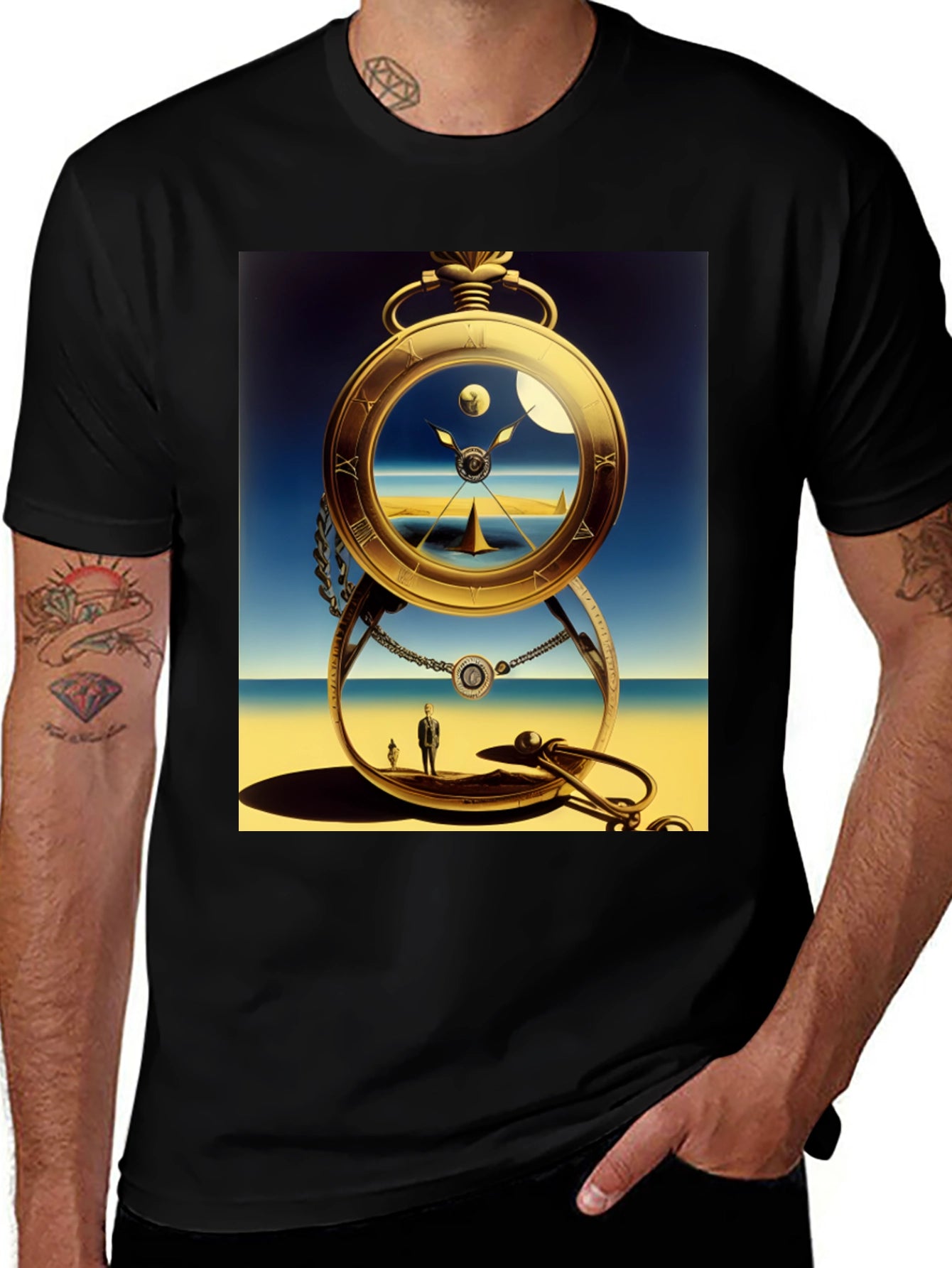 Surreal Pocket Watch Graphic Tee