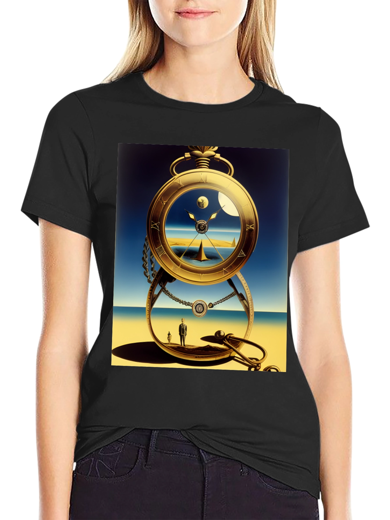 Surreal Pocket Watch Graphic Tee