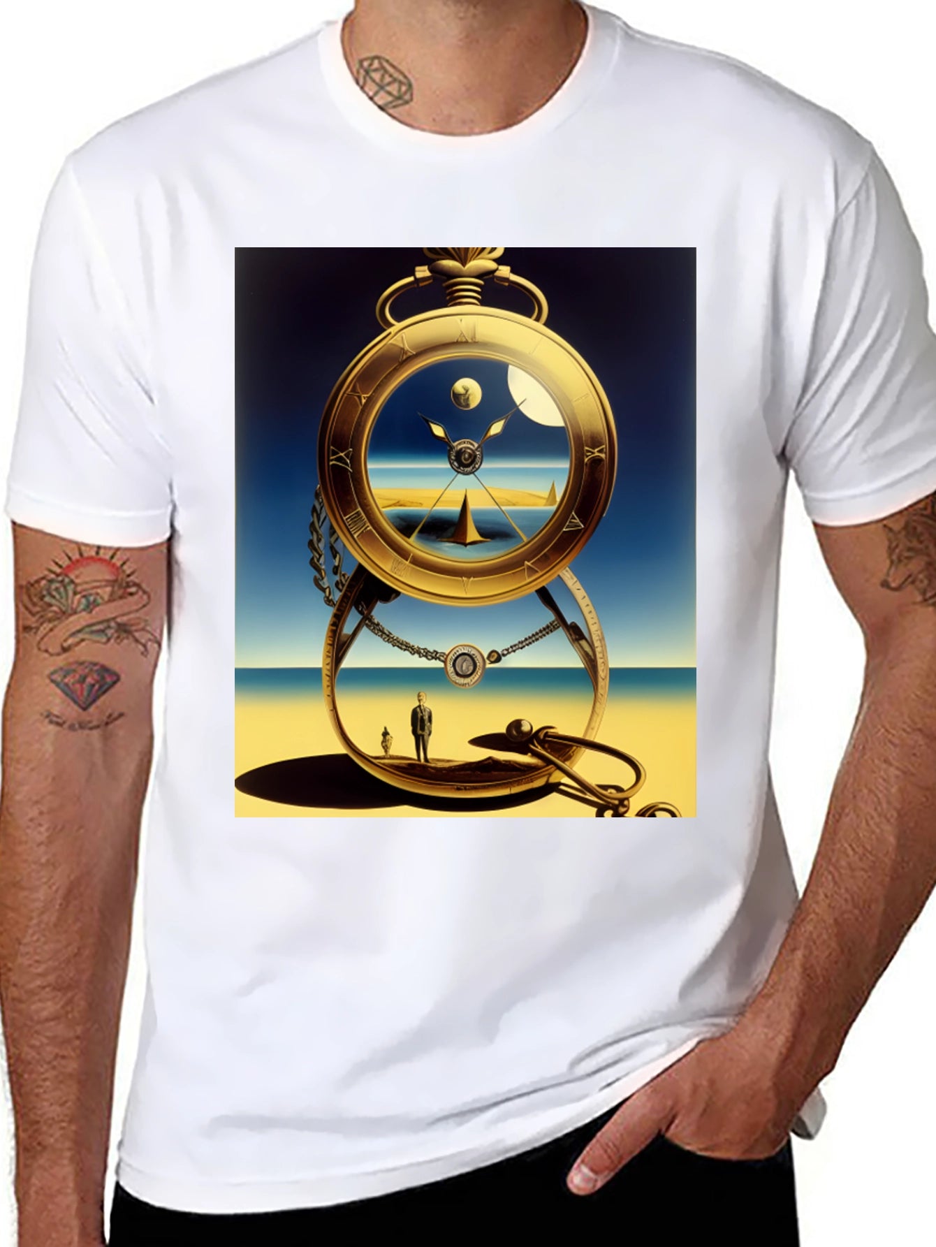 Surreal Pocket Watch Graphic Tee