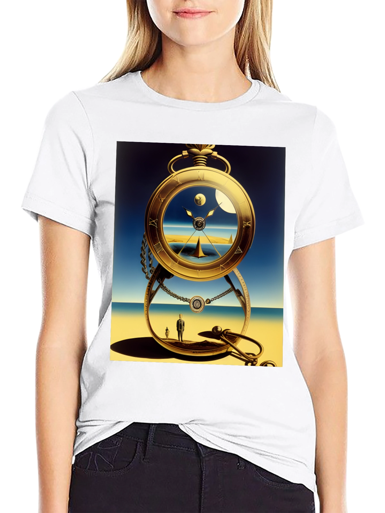 Surreal Pocket Watch Graphic Tee