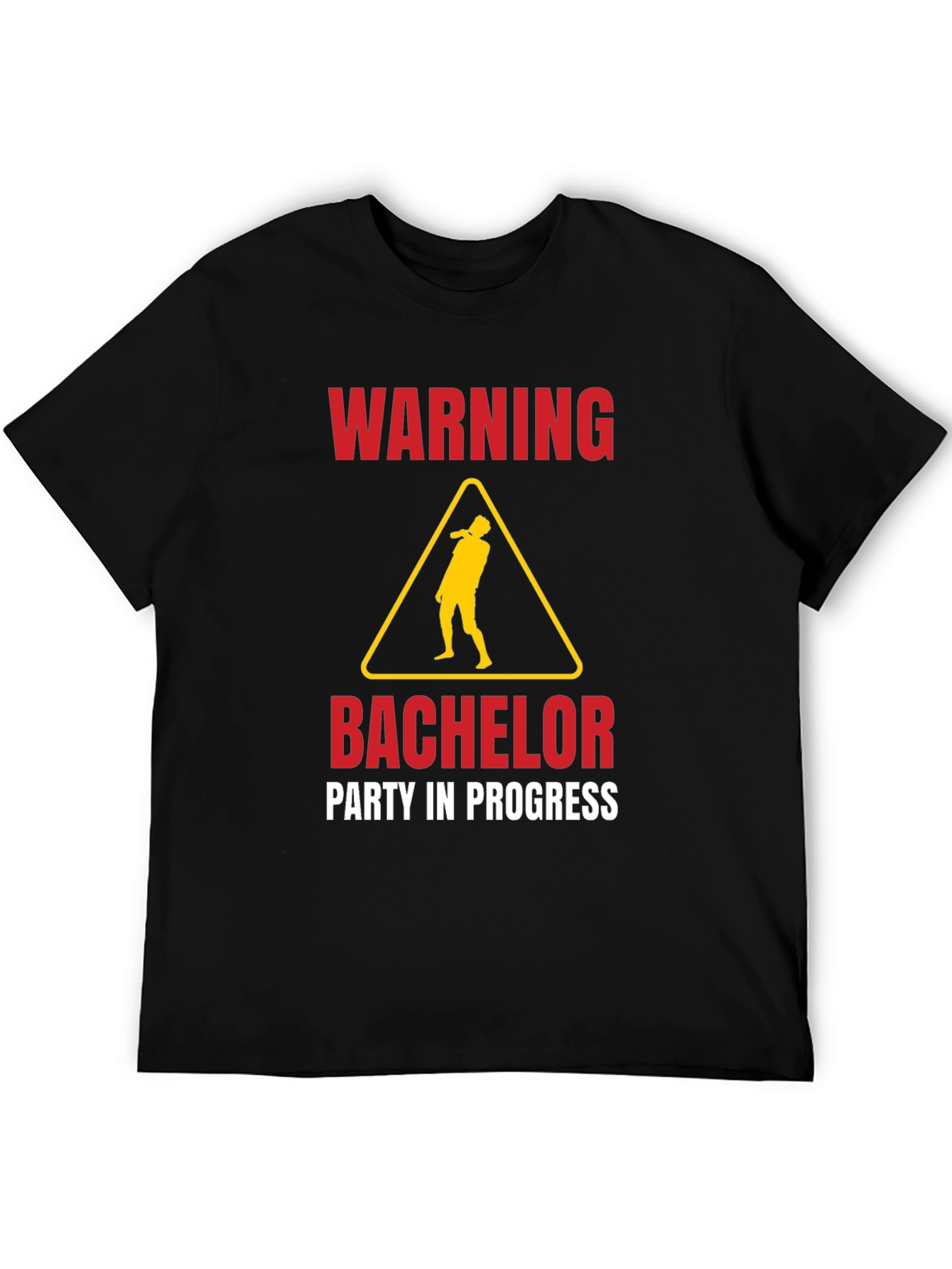 Warning Bachelor Party in Progress Graphic Tee