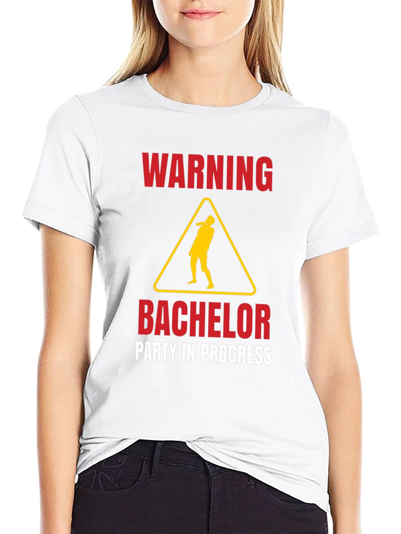 Warning Bachelor Party in Progress Graphic Tee