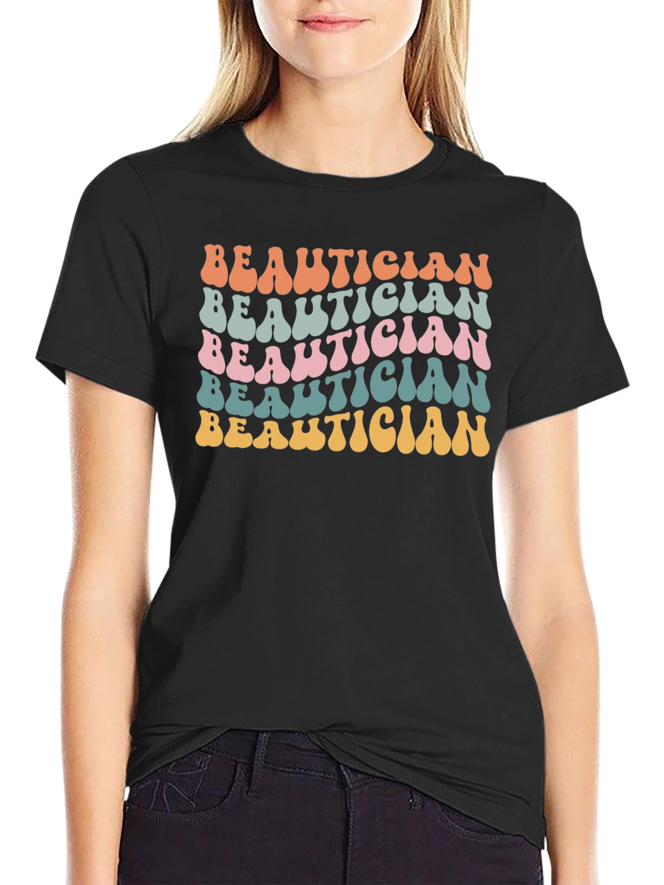 Beautician Retro Style Graphic T-Shirt