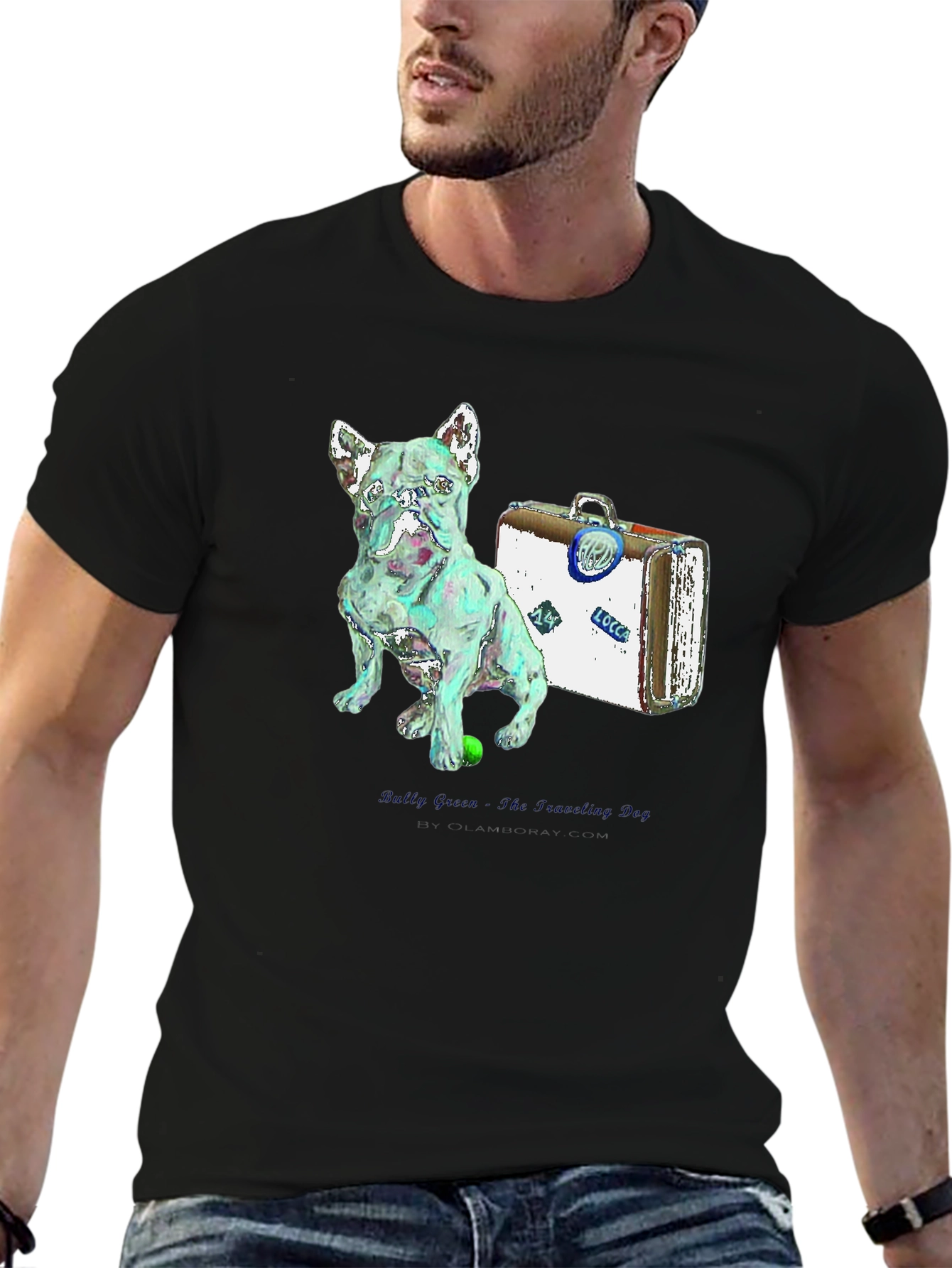Dog & Suitcase Graphic Tee - Unique Stylish Design