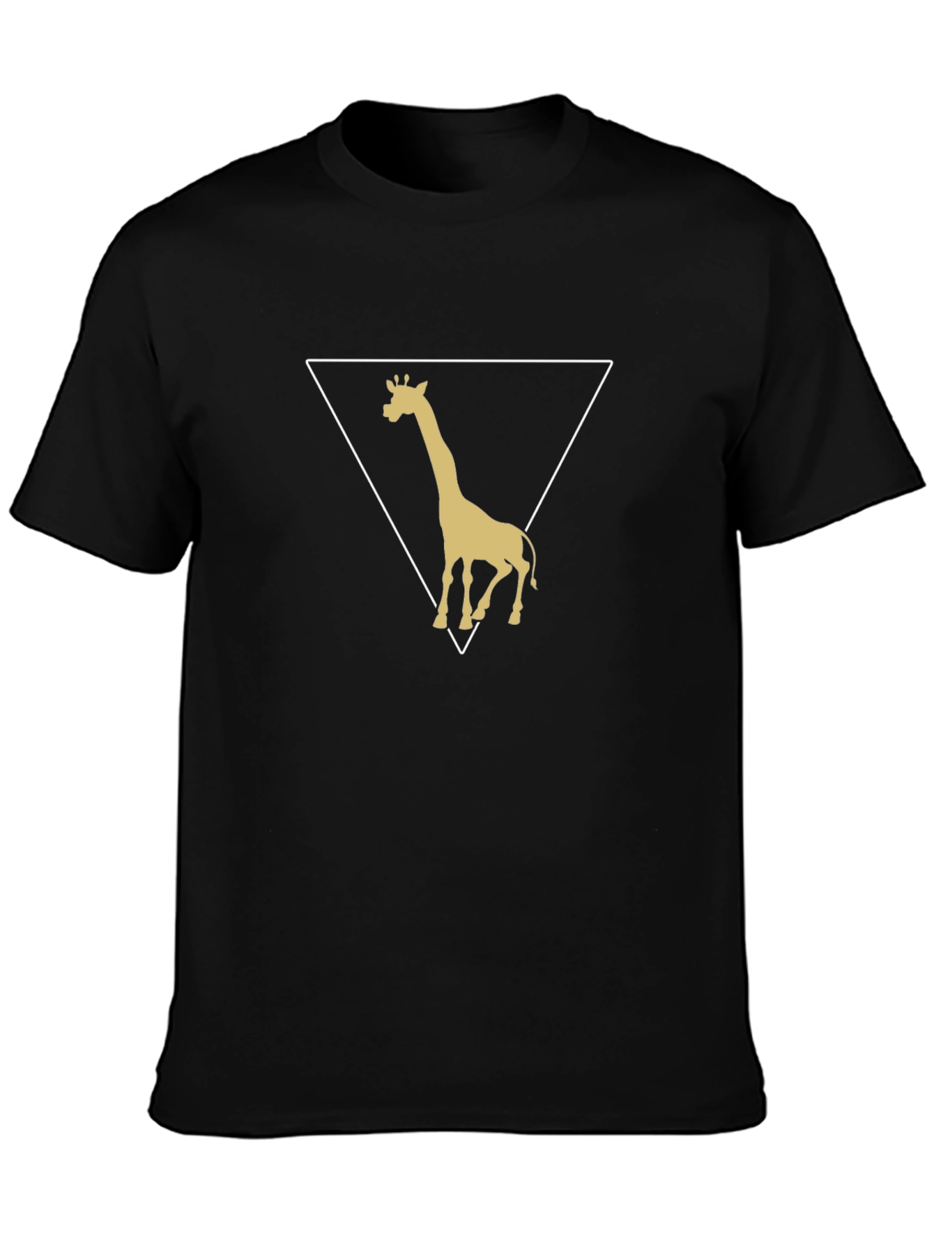 Giraffe Triangle Graphic Tee - Stylish Mens T-Shirt