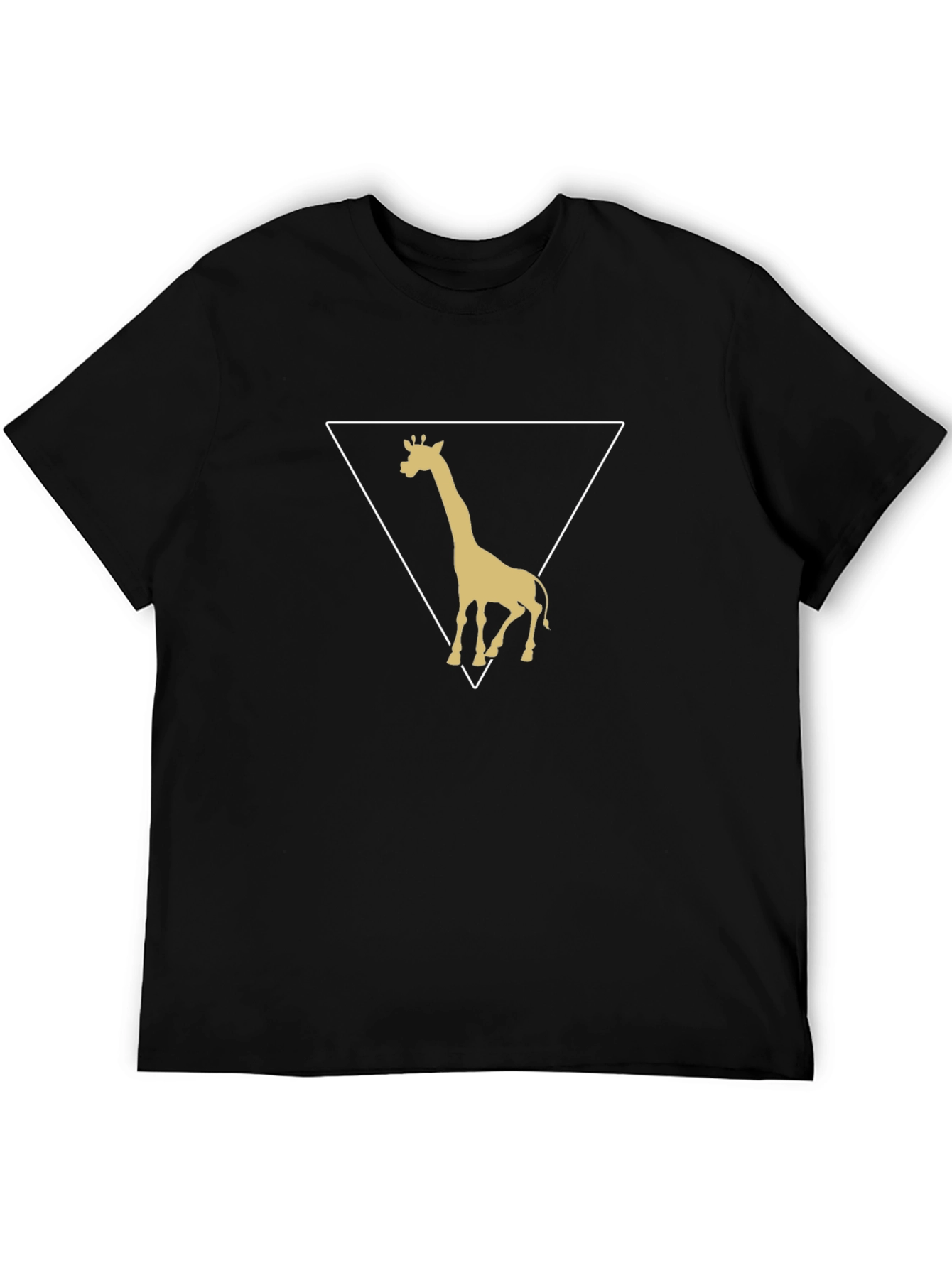Giraffe Triangle Graphic Tee - Stylish Mens T-Shirt
