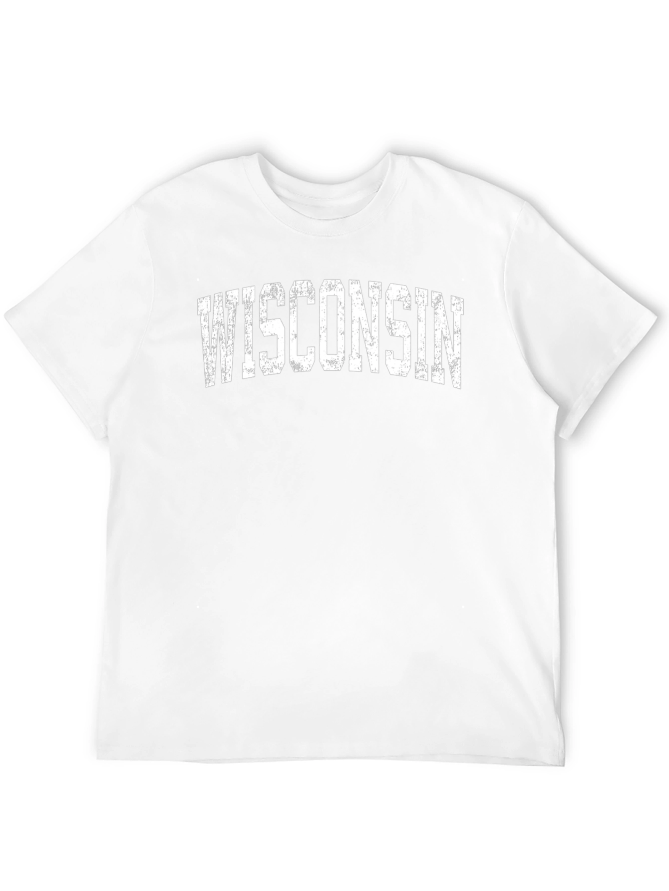 Wisconsin Distressed Graphic Print T-Shirt
