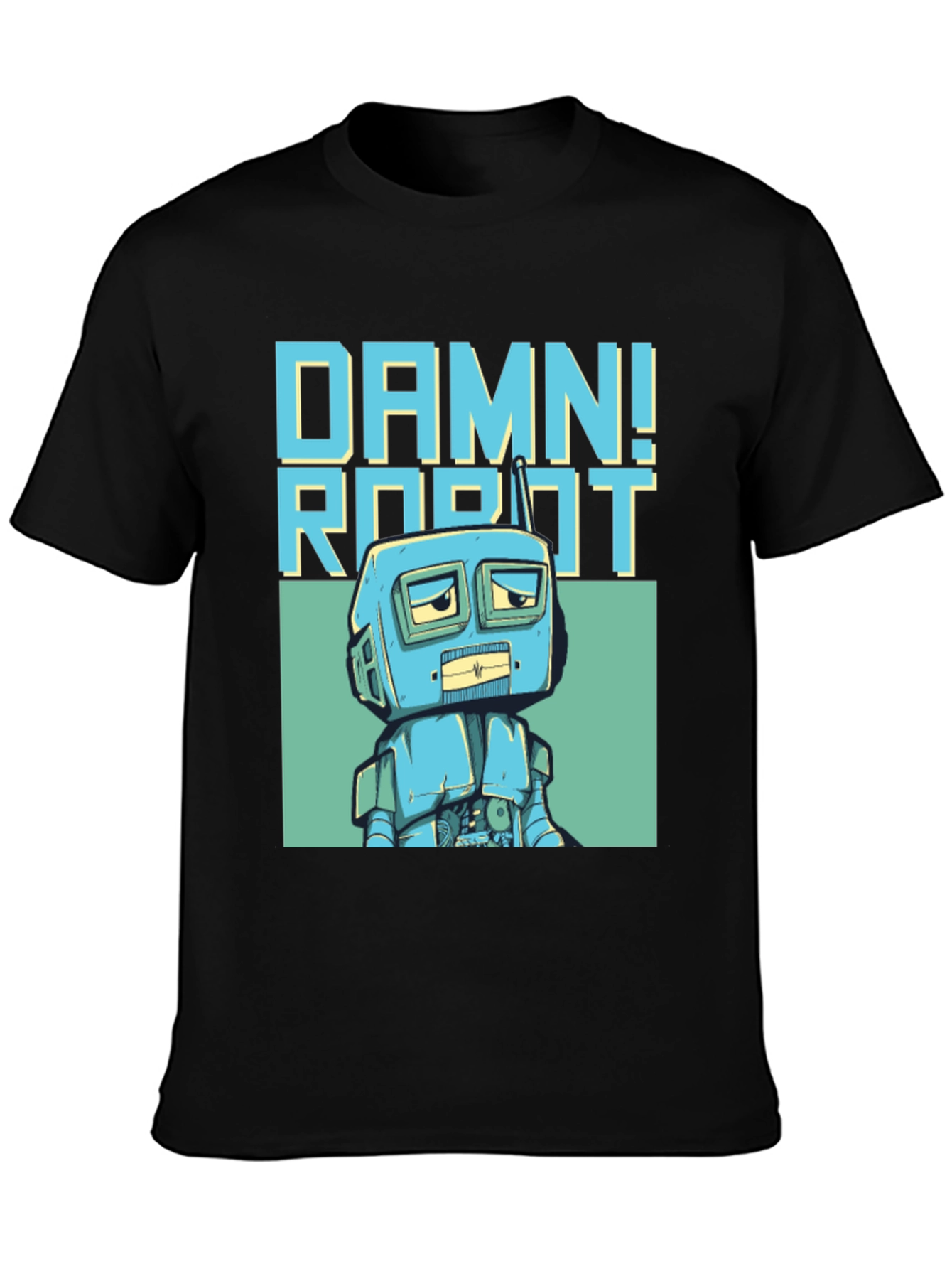 Damn! Robot Graphic Tee - Retro Style