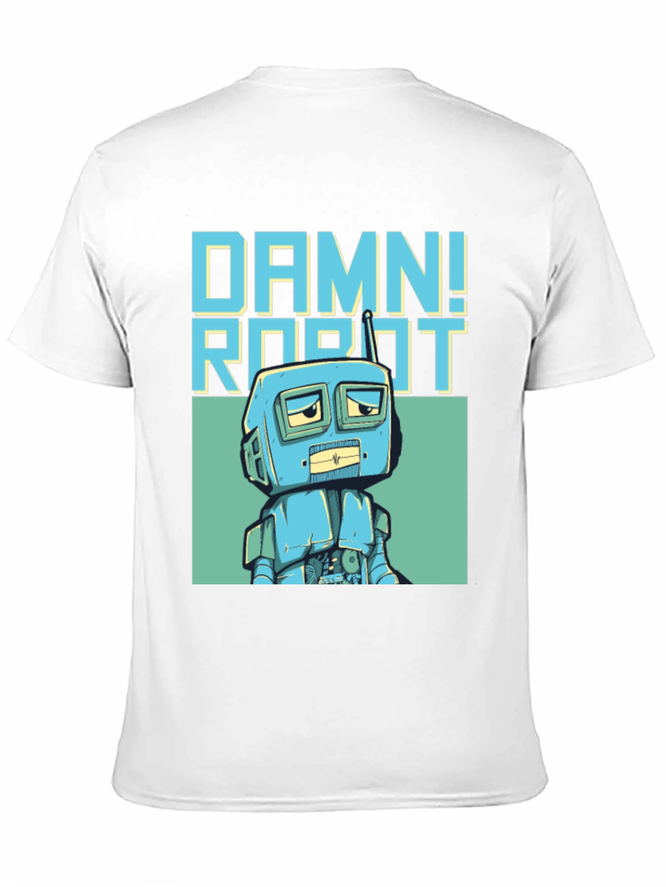 Damn! Robot Graphic Tee - Retro Style