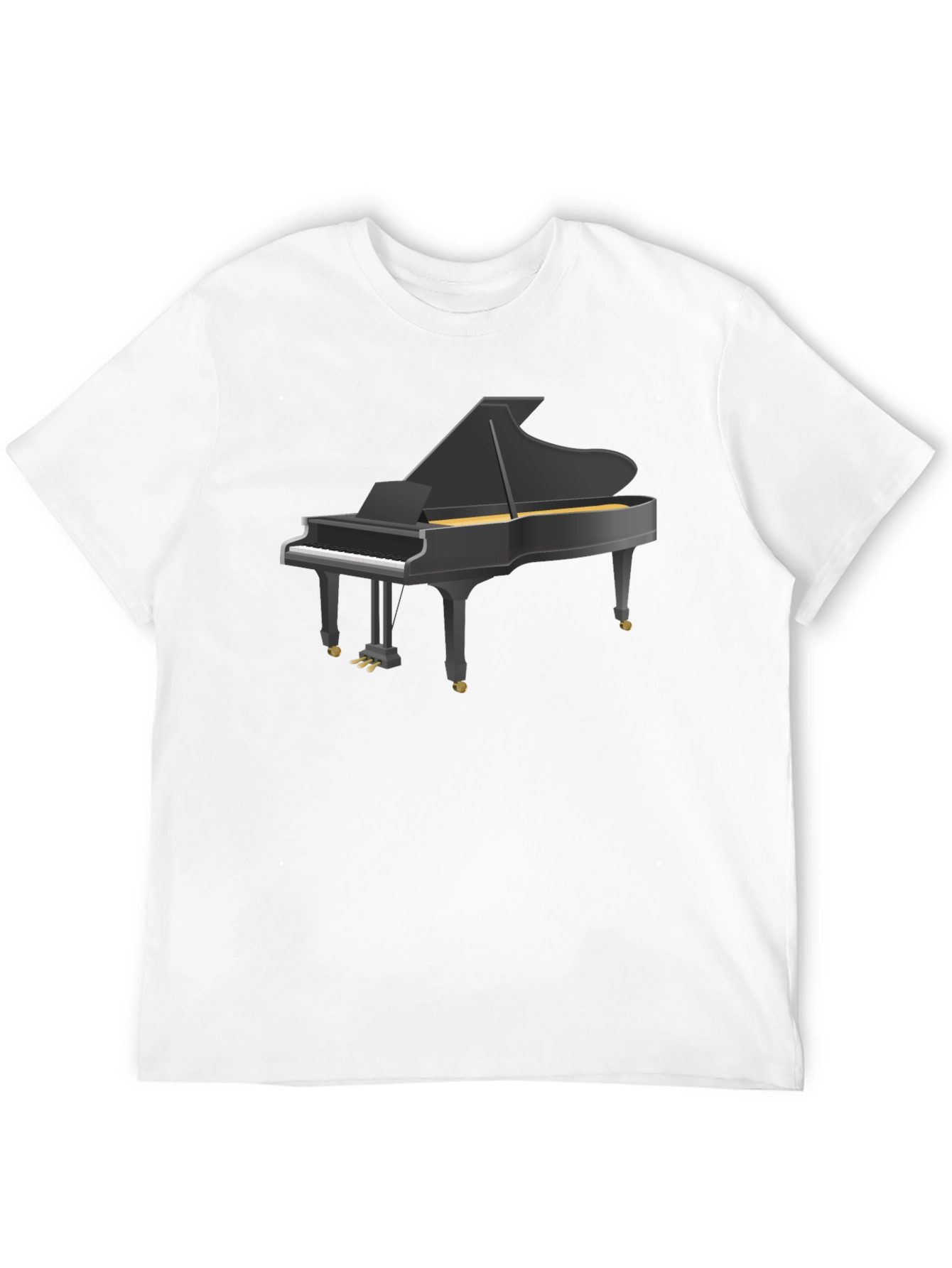 Grand Piano Graphic Tee - Classic Musical Style