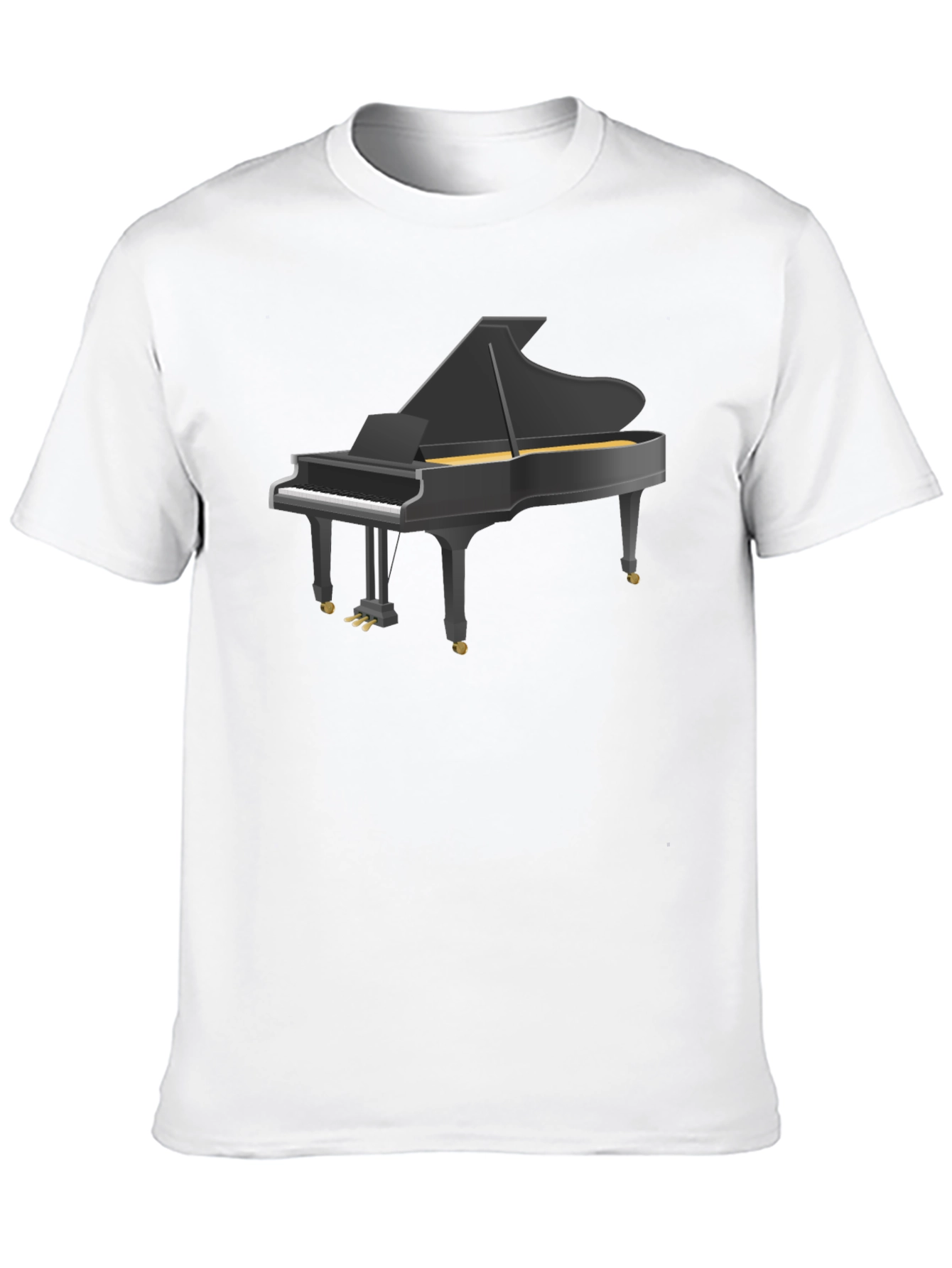 Grand Piano Graphic Tee - Classic Musical Style