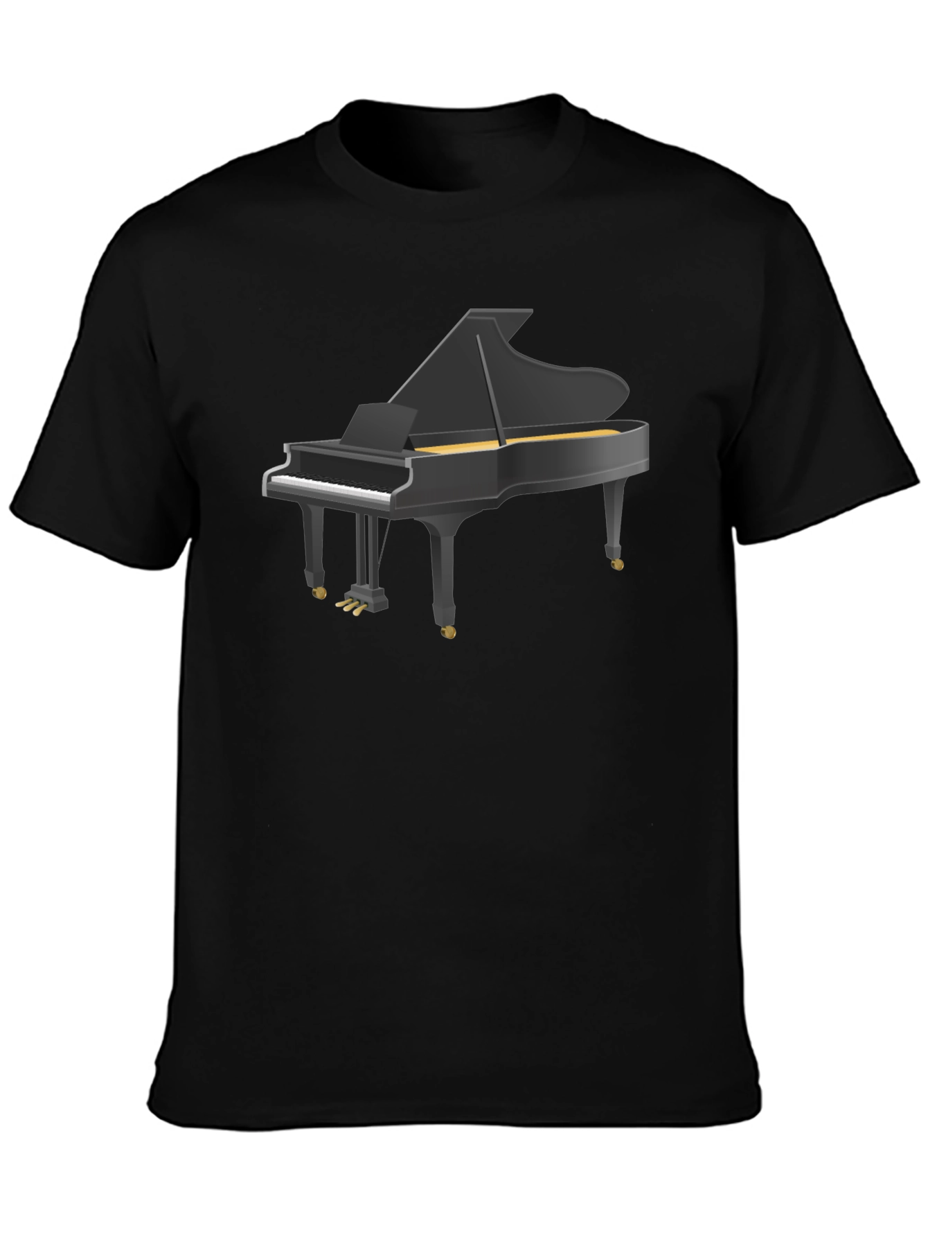 Grand Piano Graphic Tee - Classic Musical Style