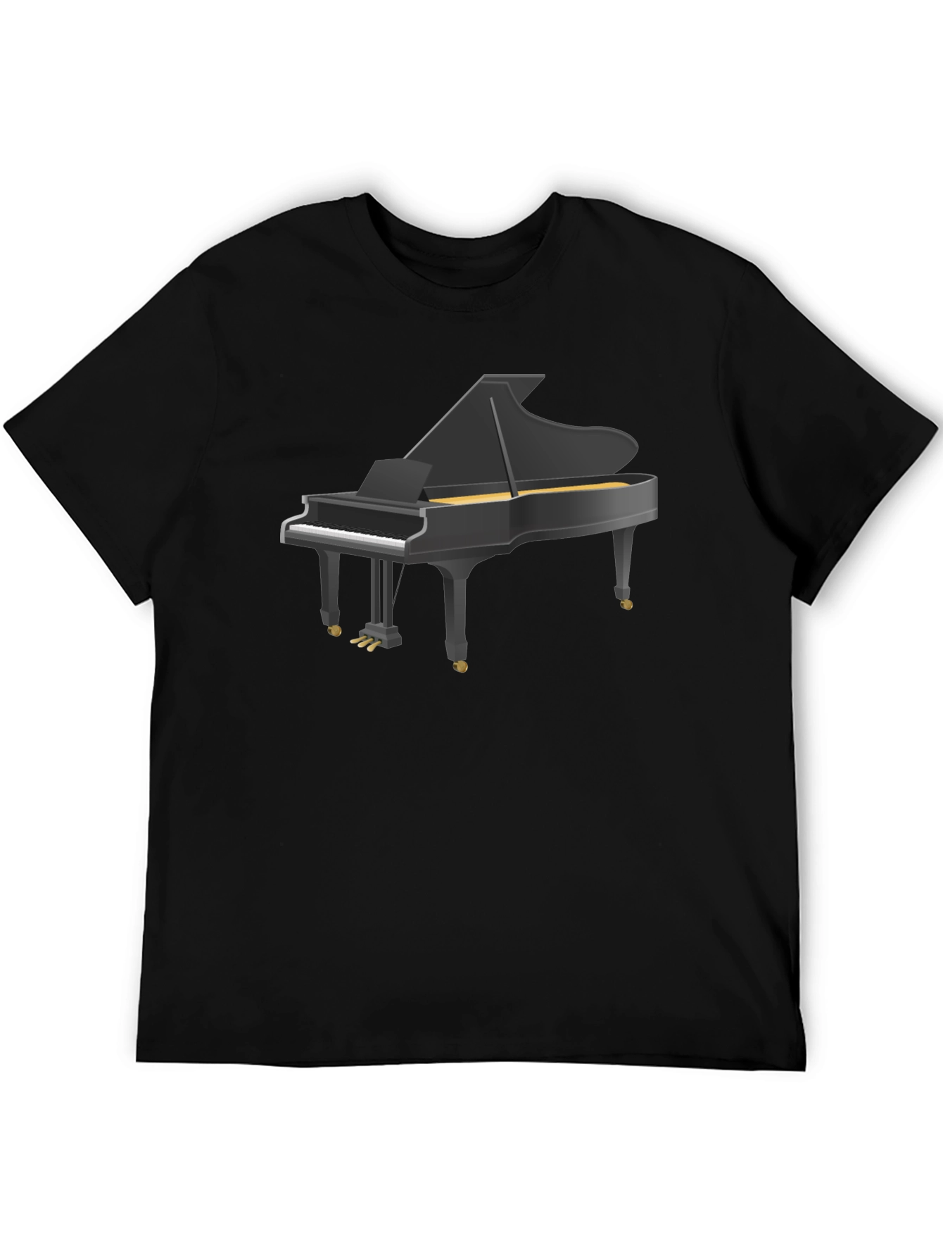 Grand Piano Graphic Tee - Classic Musical Style