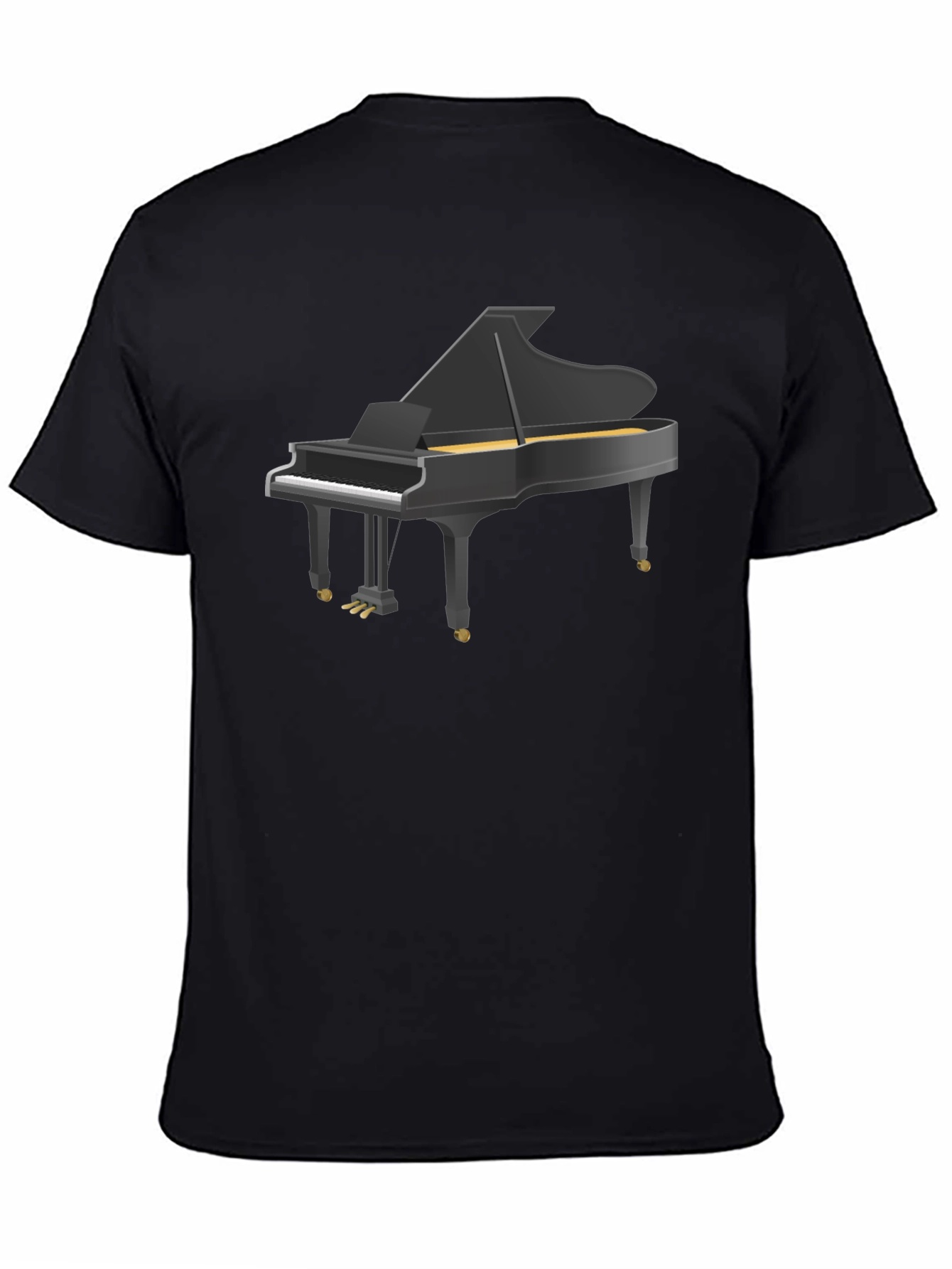 Grand Piano Graphic Tee - Classic Musical Style