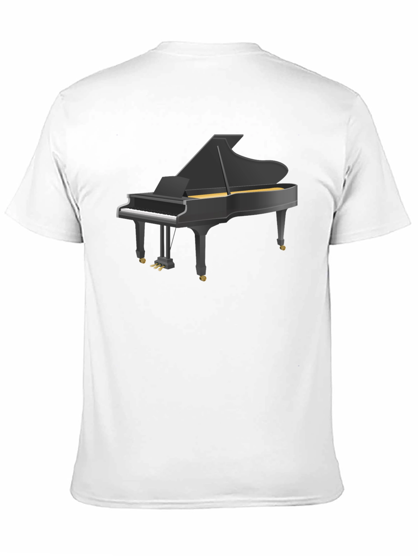 Grand Piano Graphic Tee - Classic Musical Style