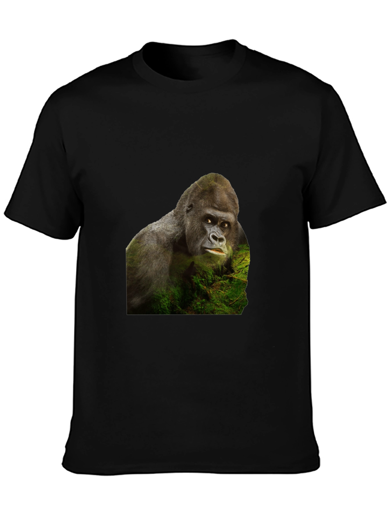 Gorilla Graphic T-Shirt - Black Crew Neck Tee
