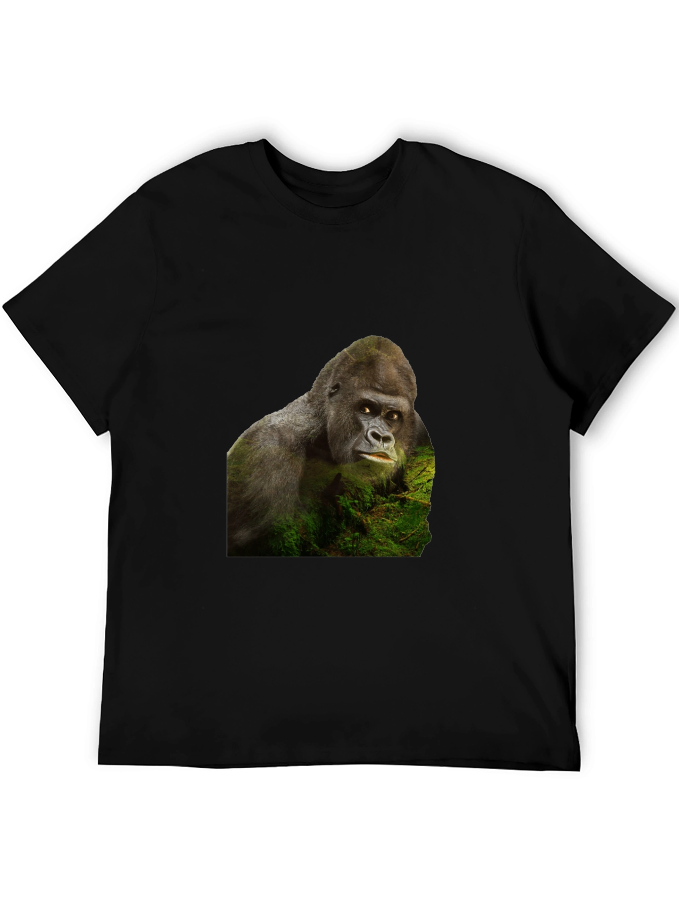 Gorilla Graphic T-Shirt - Black Crew Neck Tee