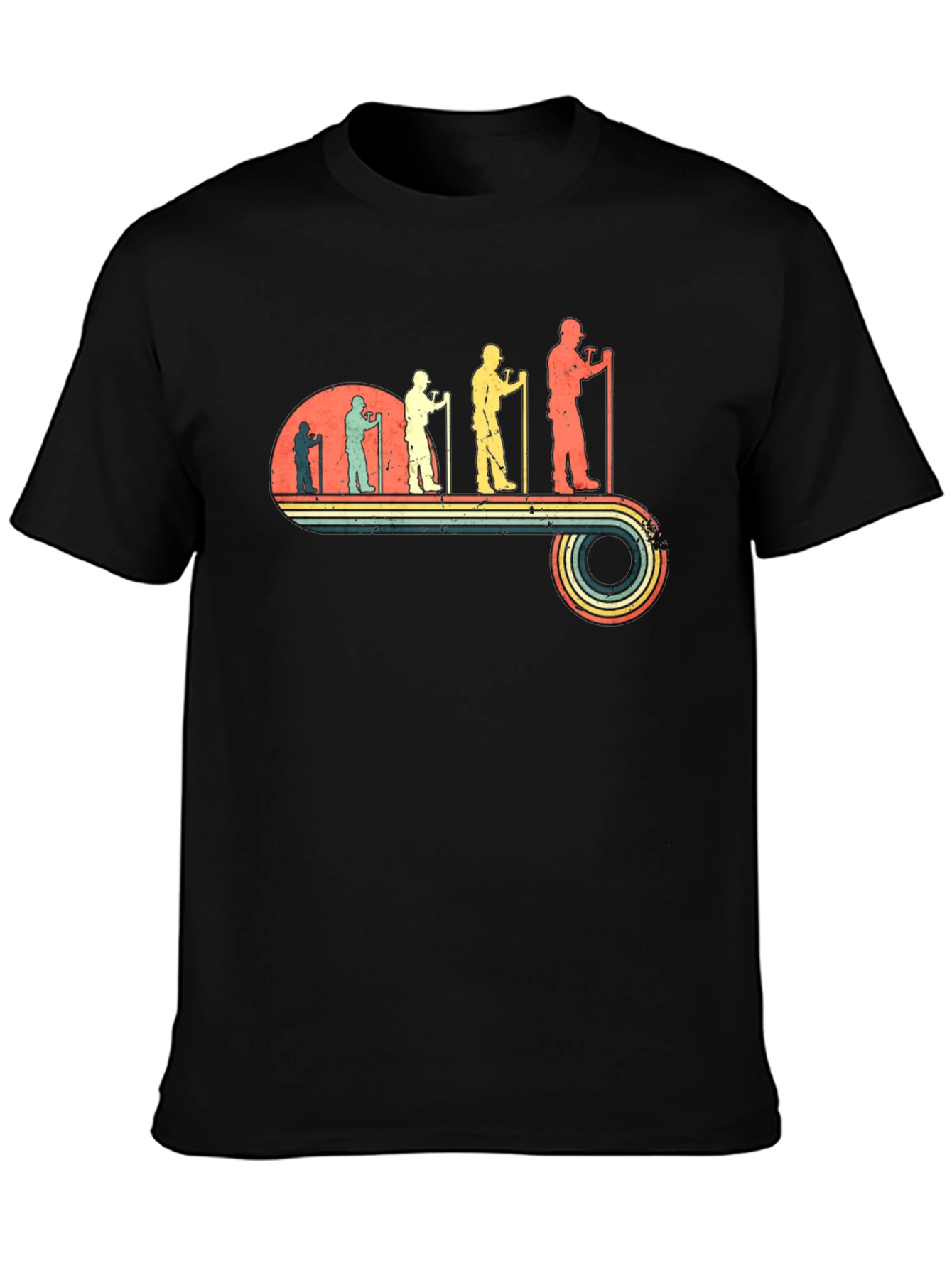 Retro Mining Evolution T-Shirt - Black