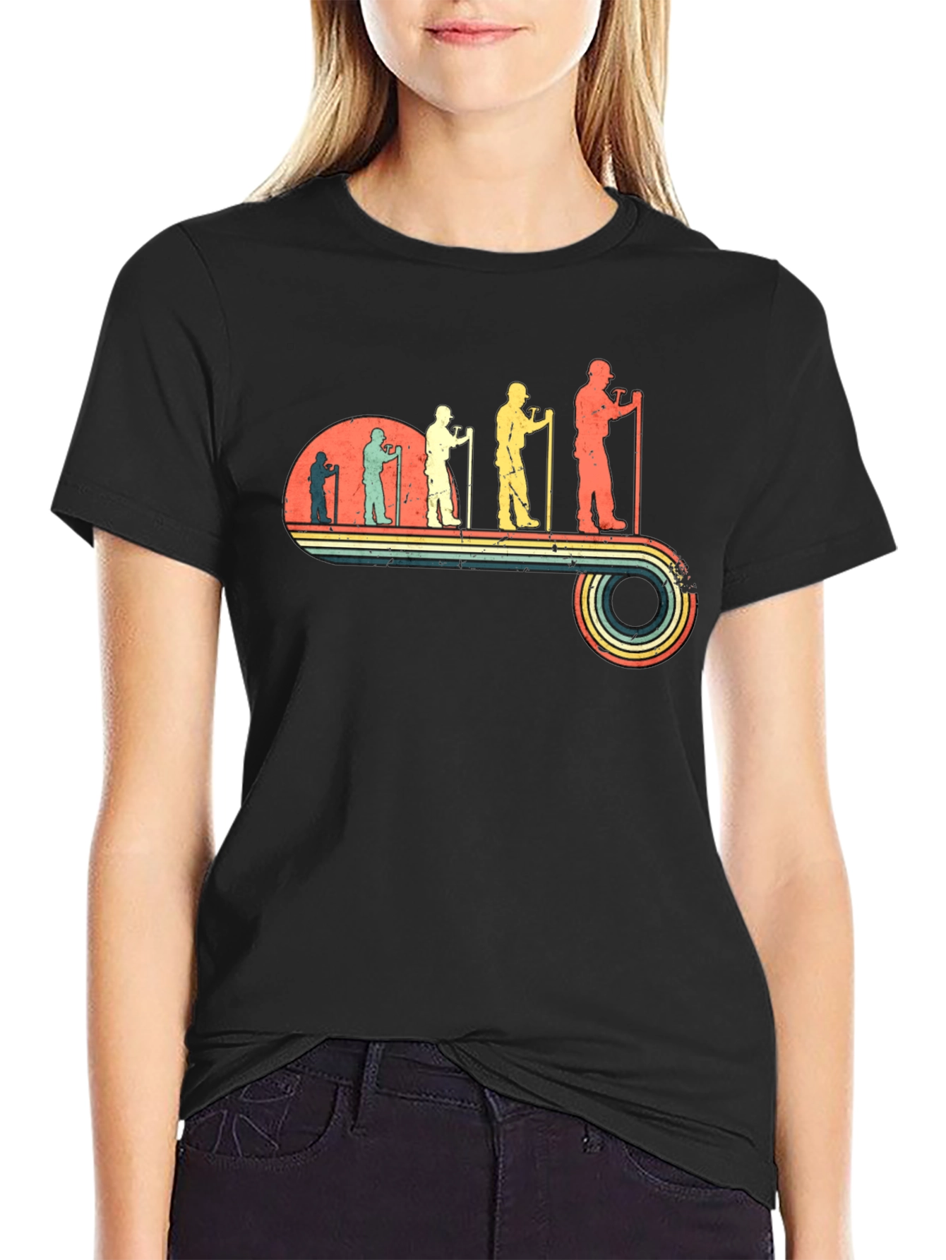 Retro Mining Evolution T-Shirt - Black