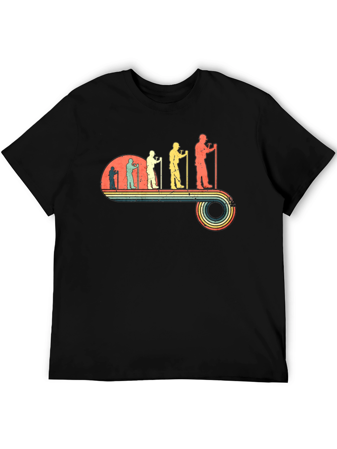 Retro Mining Evolution T-Shirt - Black