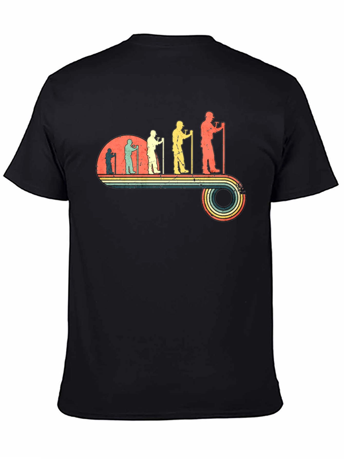 Retro Mining Evolution T-Shirt - Black