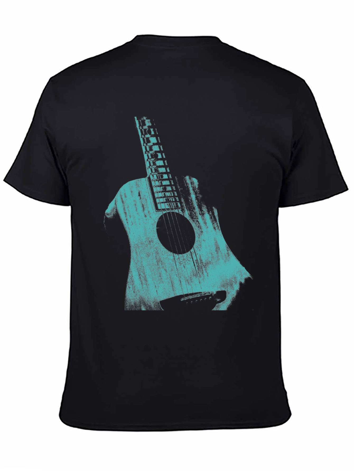 Guitar Graphic Print T-Shirt - Stylish Music Lover Tee