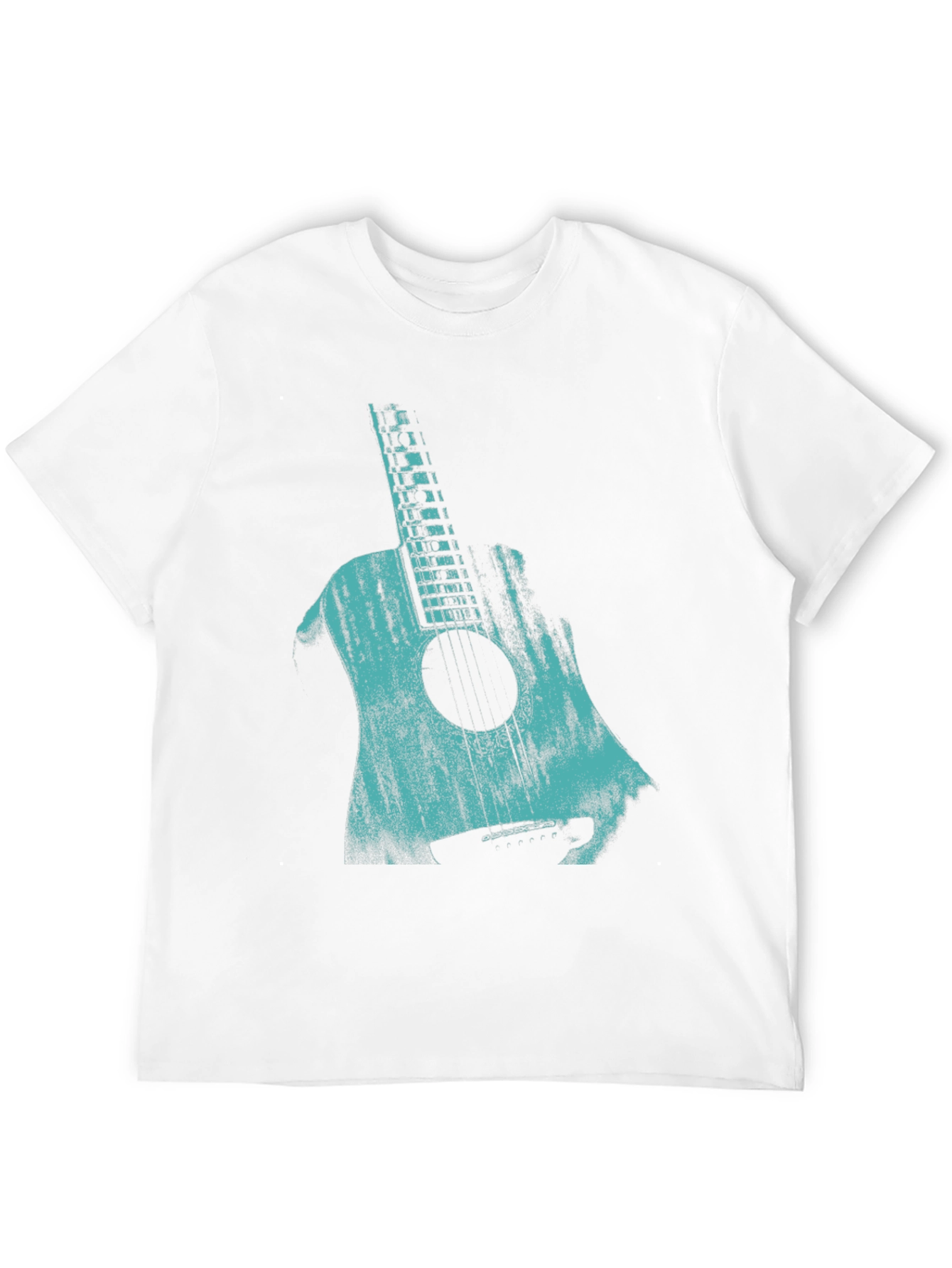 Guitar Graphic Print T-Shirt - Stylish Music Lover Tee