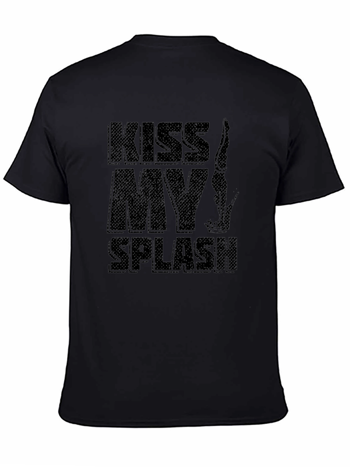 Kiss My Splash Black Graphic T-Shirt