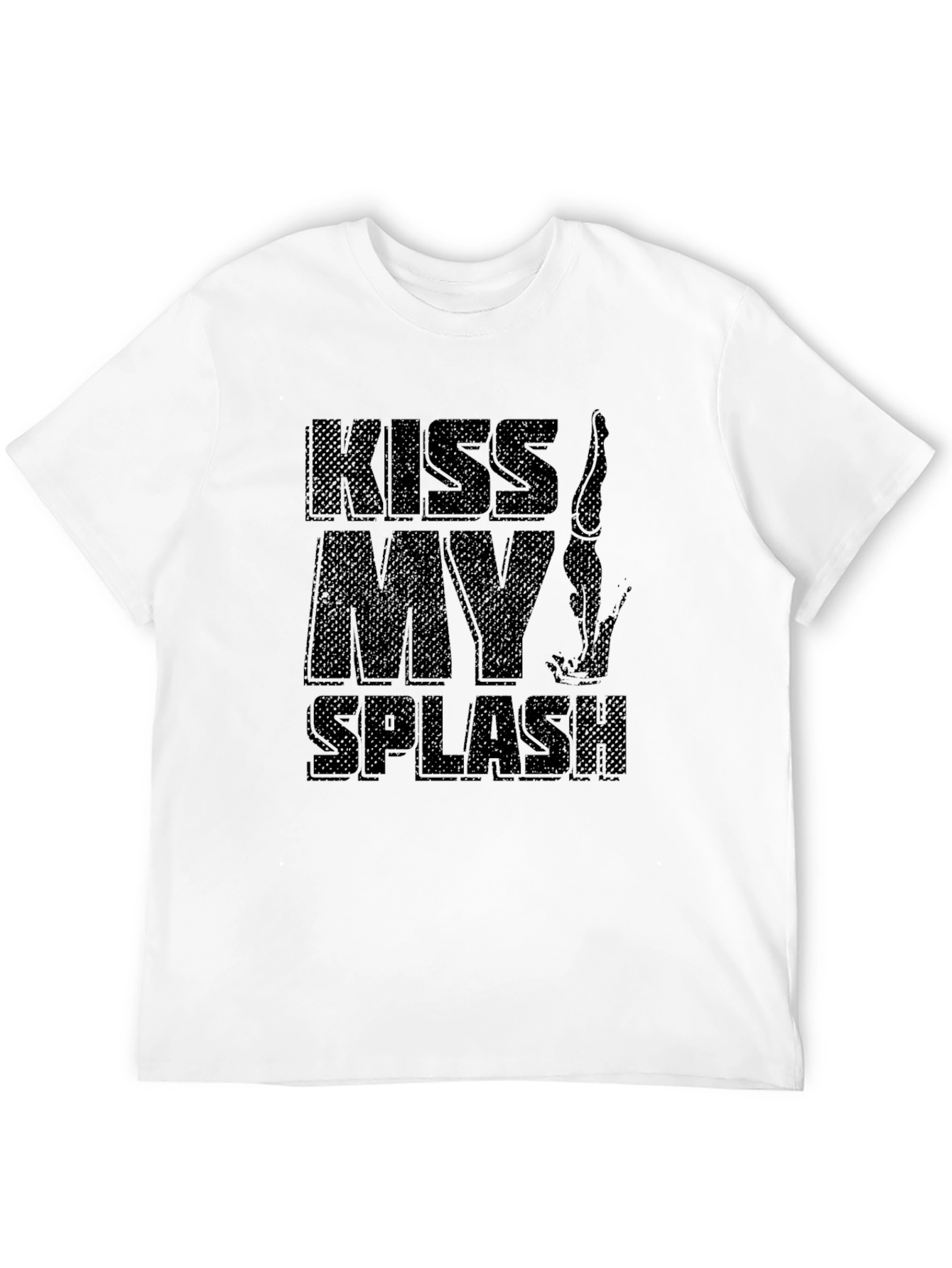 Kiss My Splash Black Graphic T-Shirt