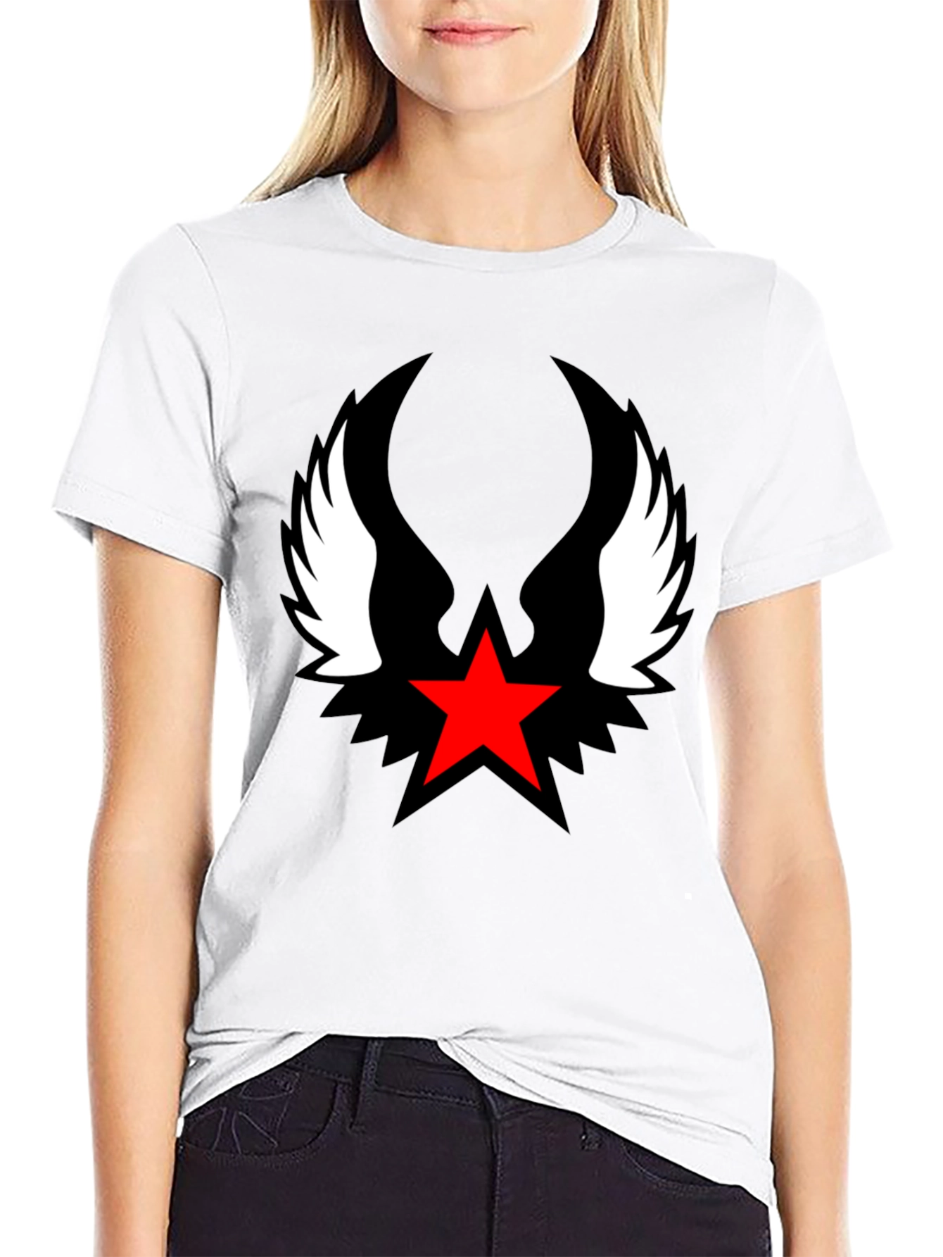 Red Star Winged Graphic Tee - Stylish Mens Shirt