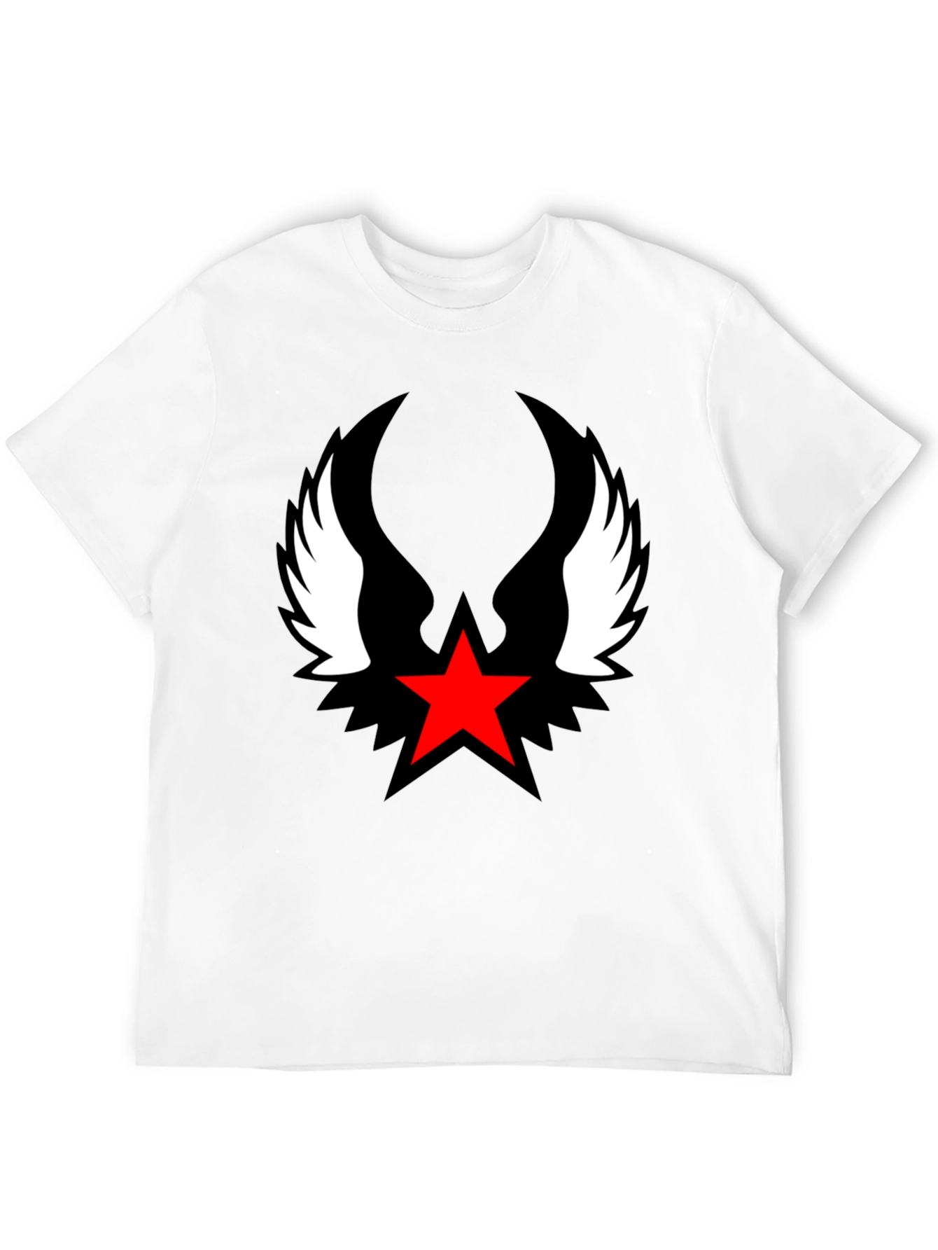 Red Star Winged Graphic Tee - Stylish Mens Shirt