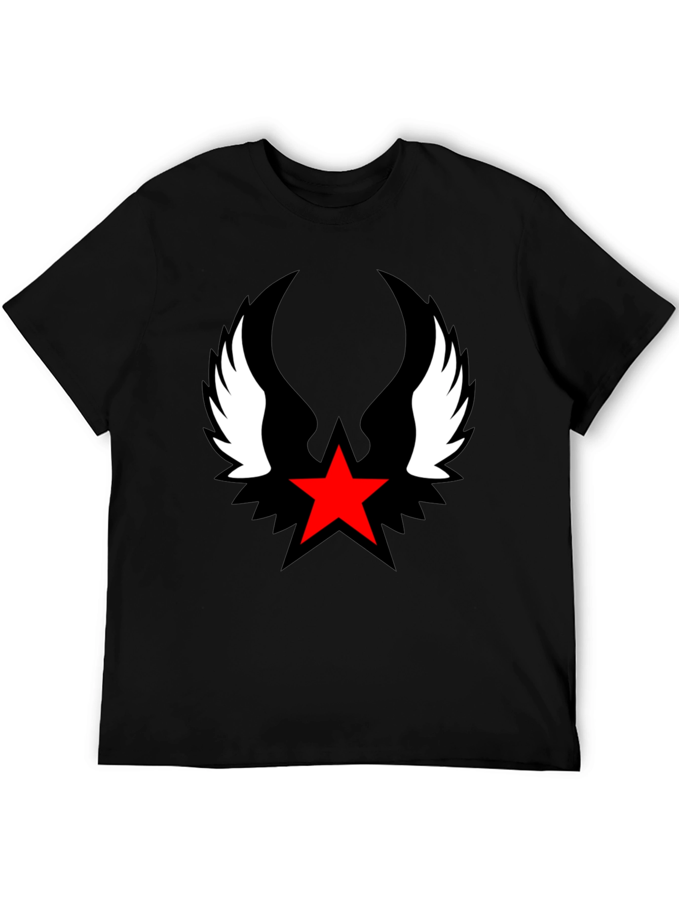 Red Star Winged Graphic Tee - Stylish Mens Shirt