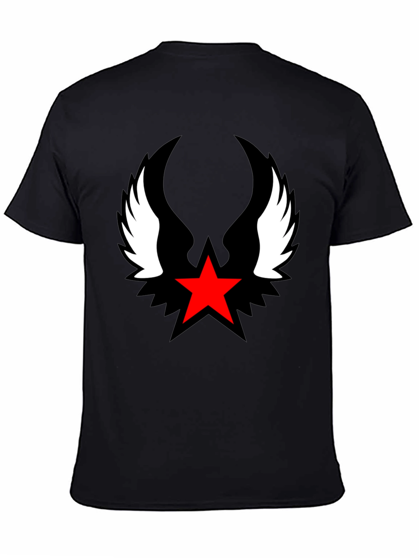 Red Star Winged Graphic Tee - Stylish Mens Shirt