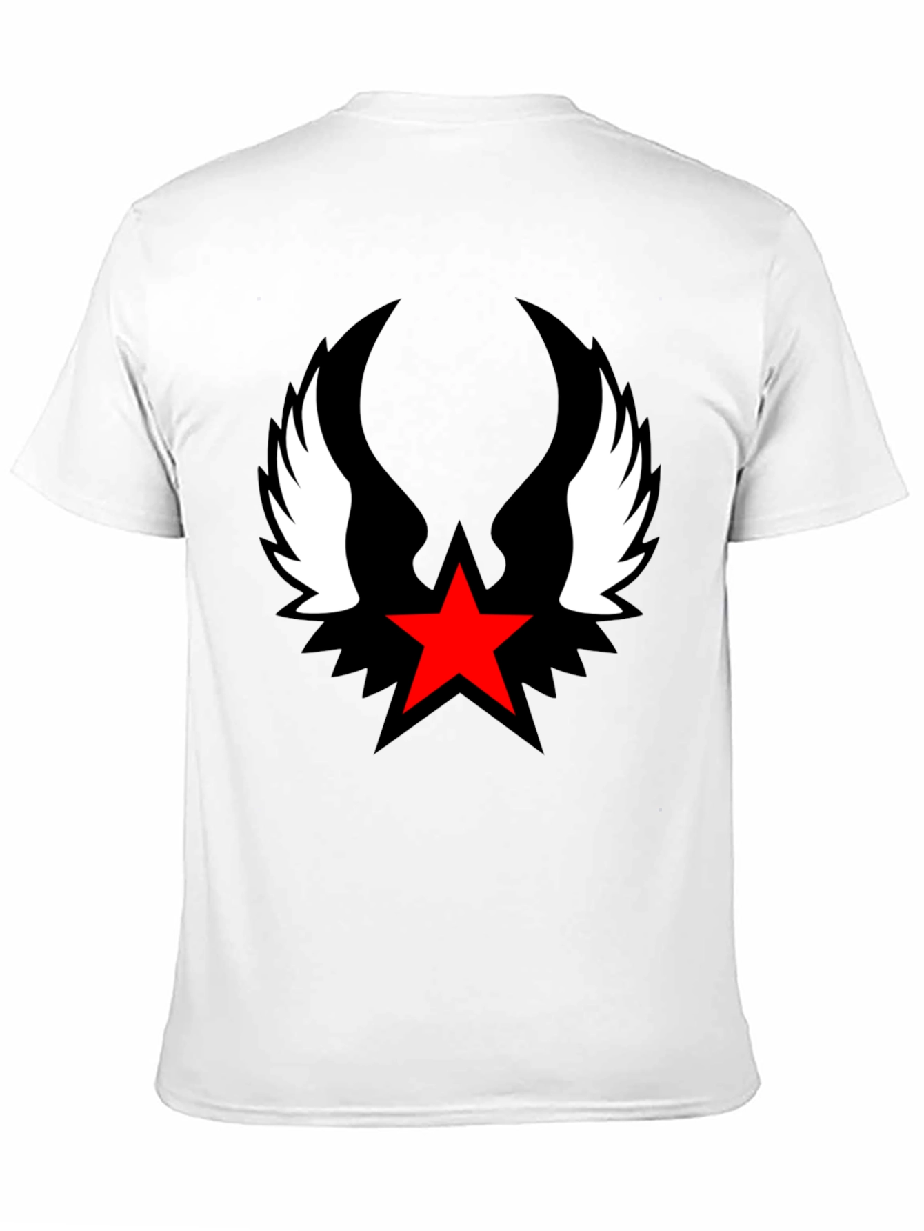 Red Star Winged Graphic Tee - Stylish Mens Shirt