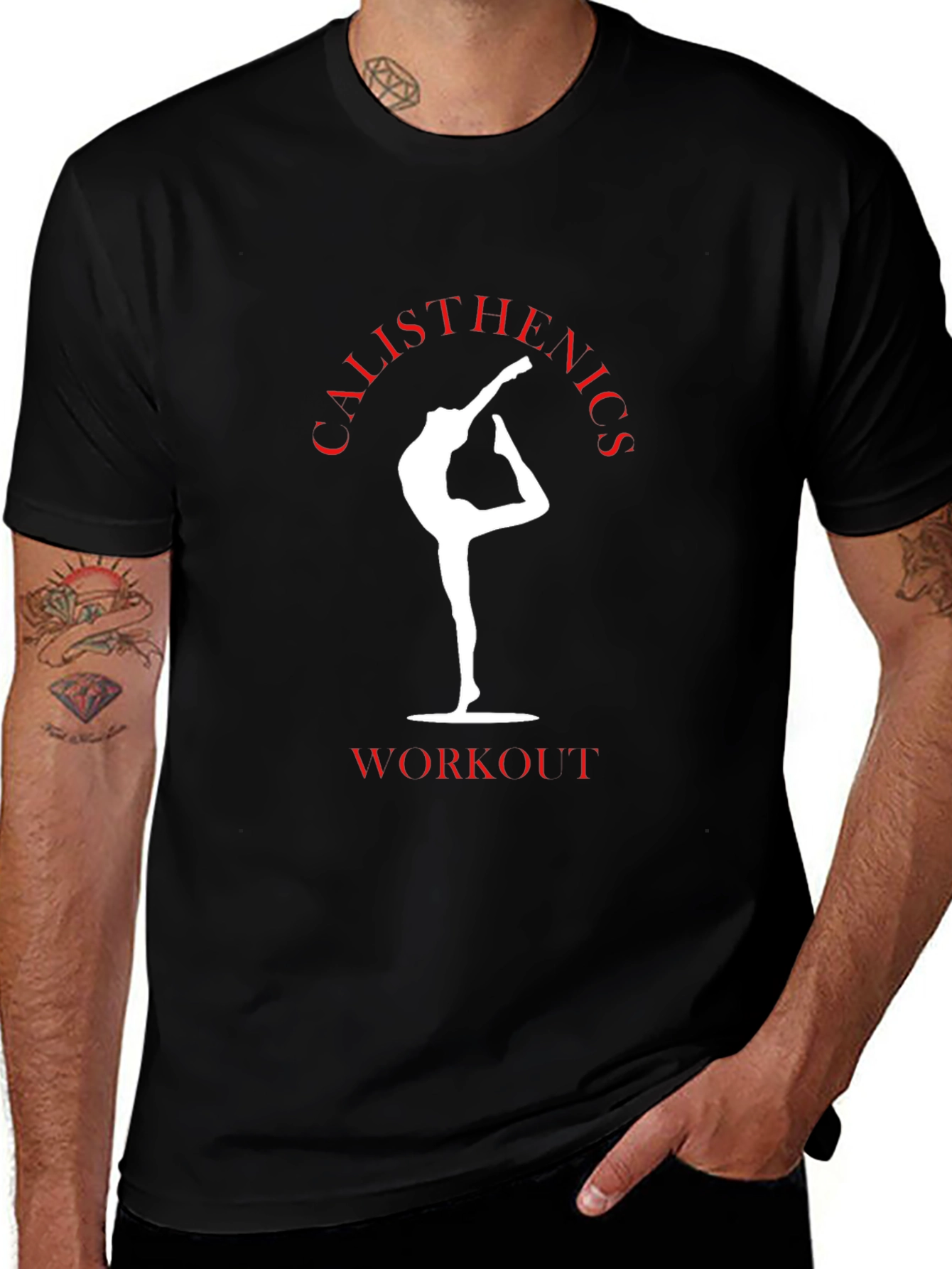 Calisthenics Workout Black Graphic Tee