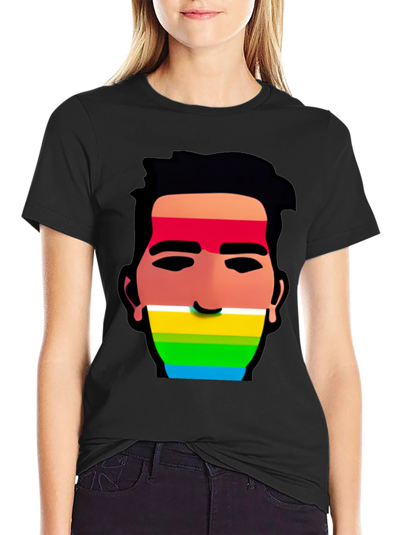 Rainbow Face Graphic Tee