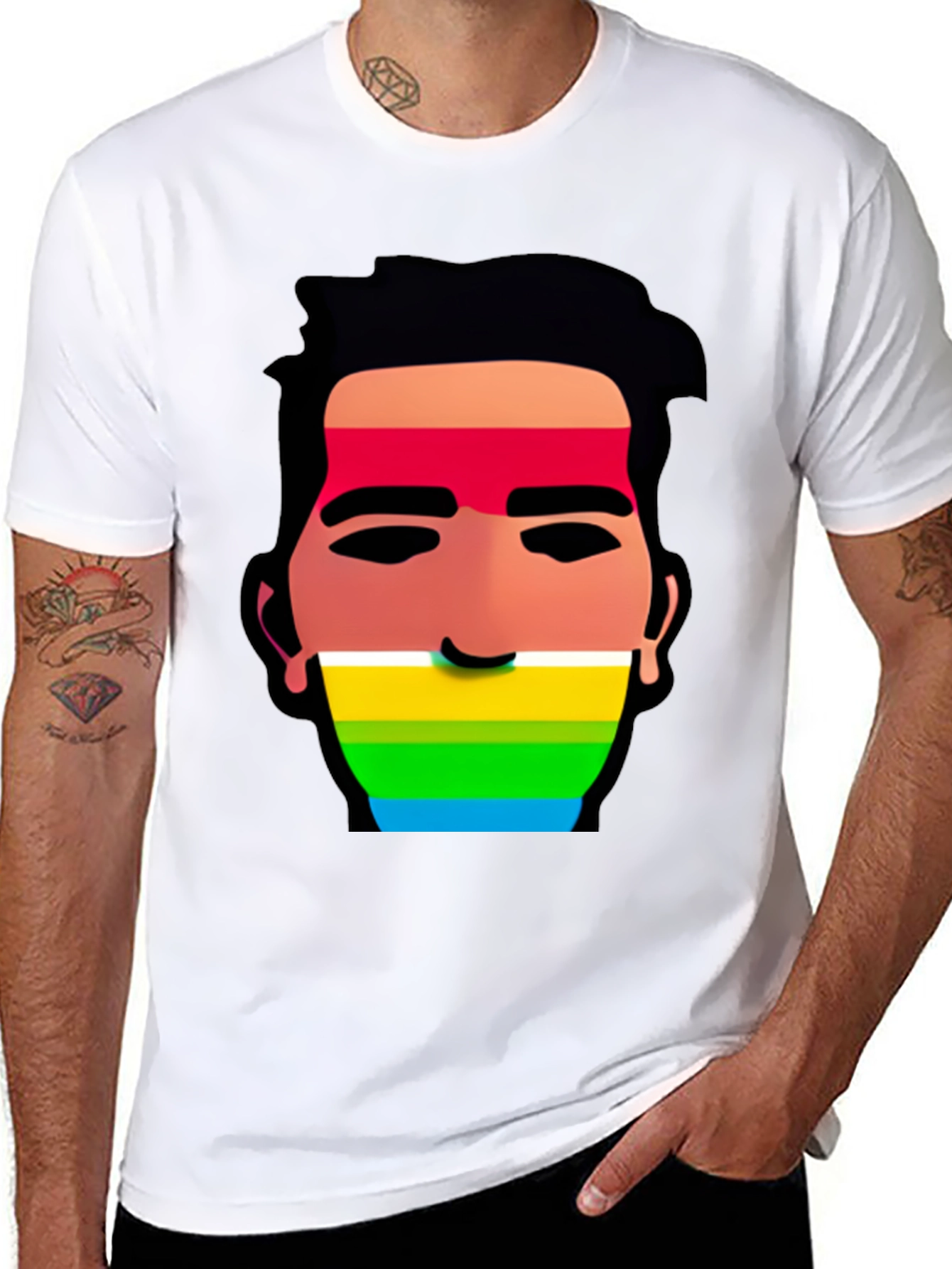 Rainbow Face Graphic Tee