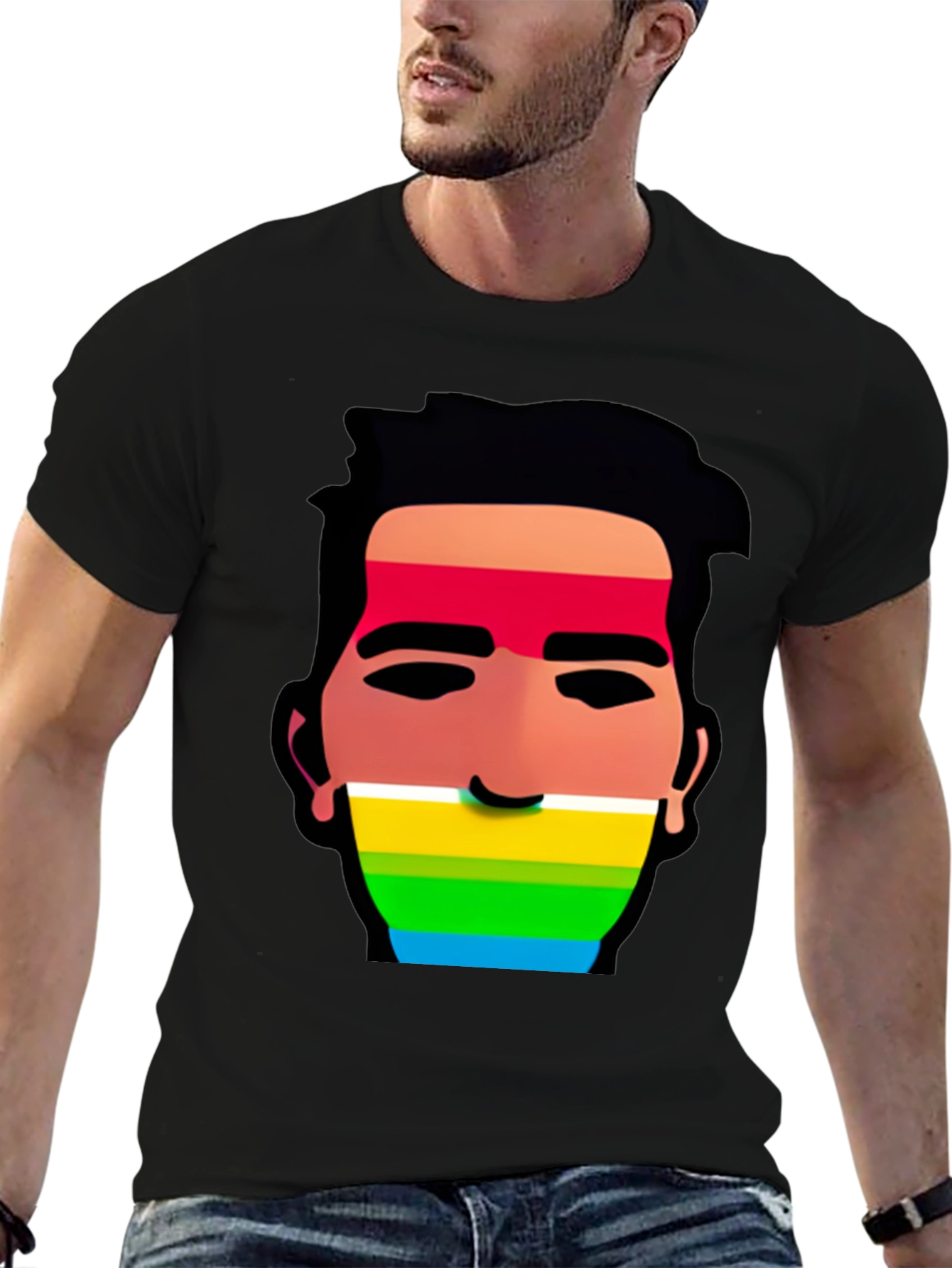Rainbow Face Graphic Tee