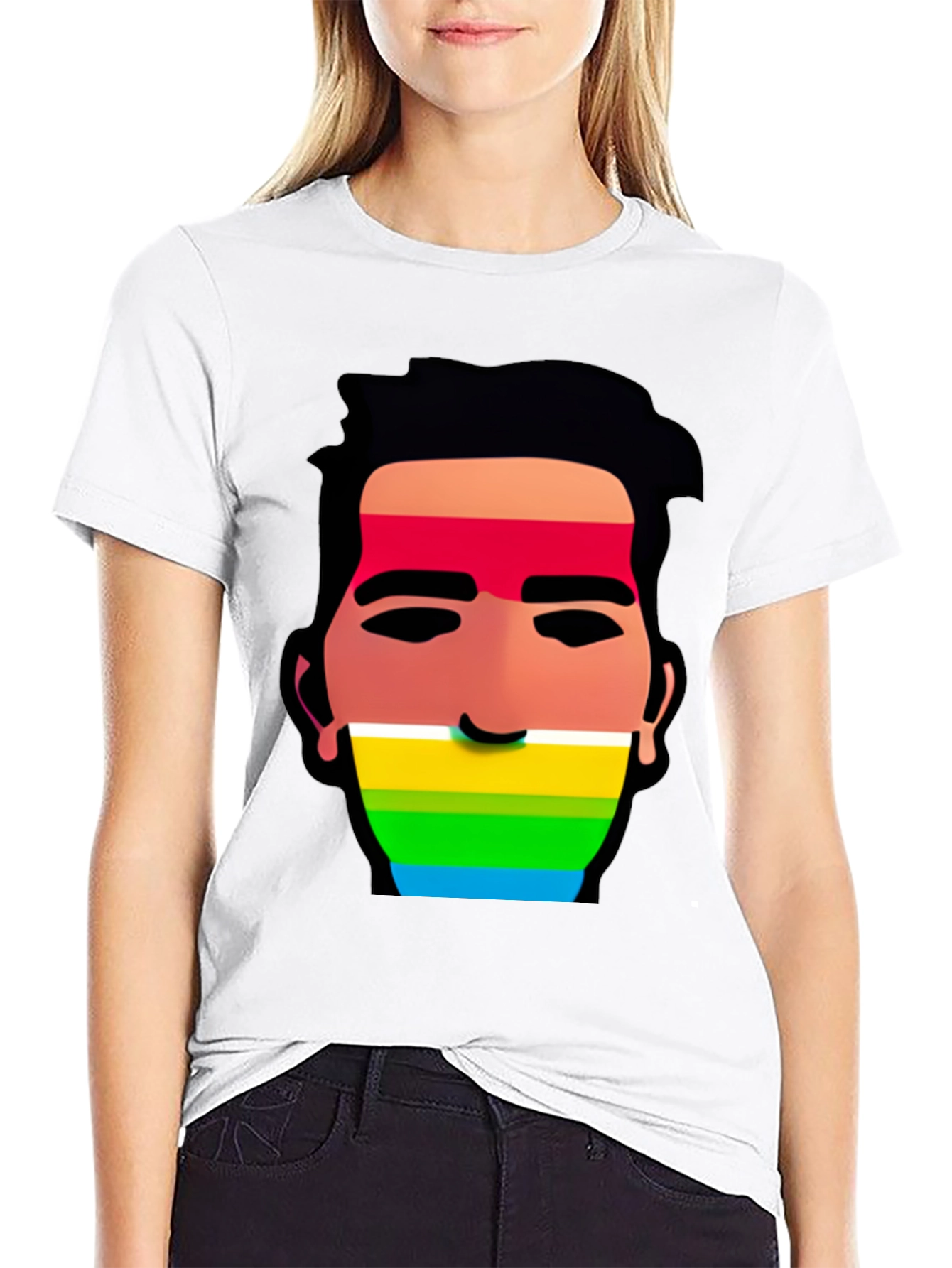 Rainbow Face Graphic Tee