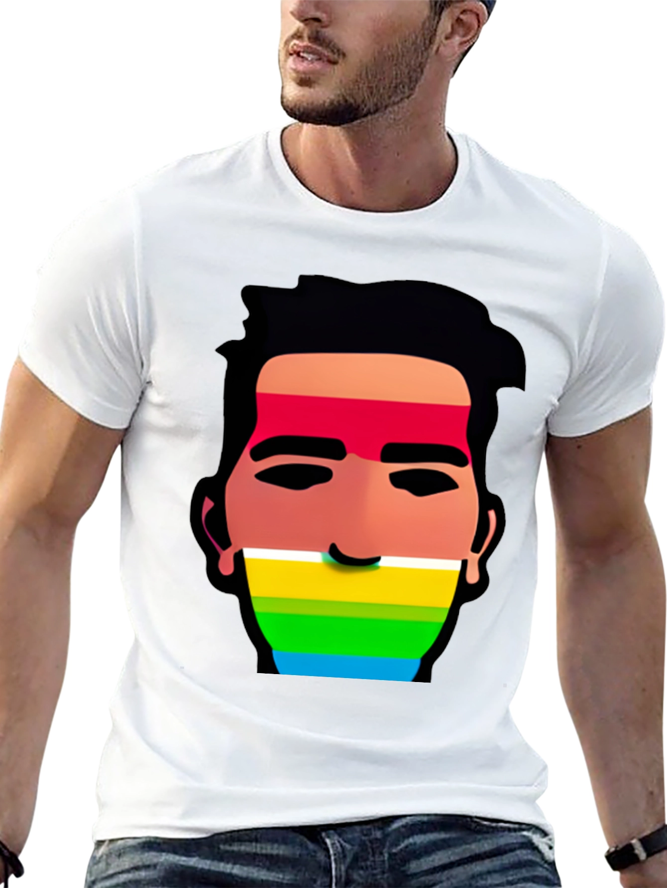 Rainbow Face Graphic Tee